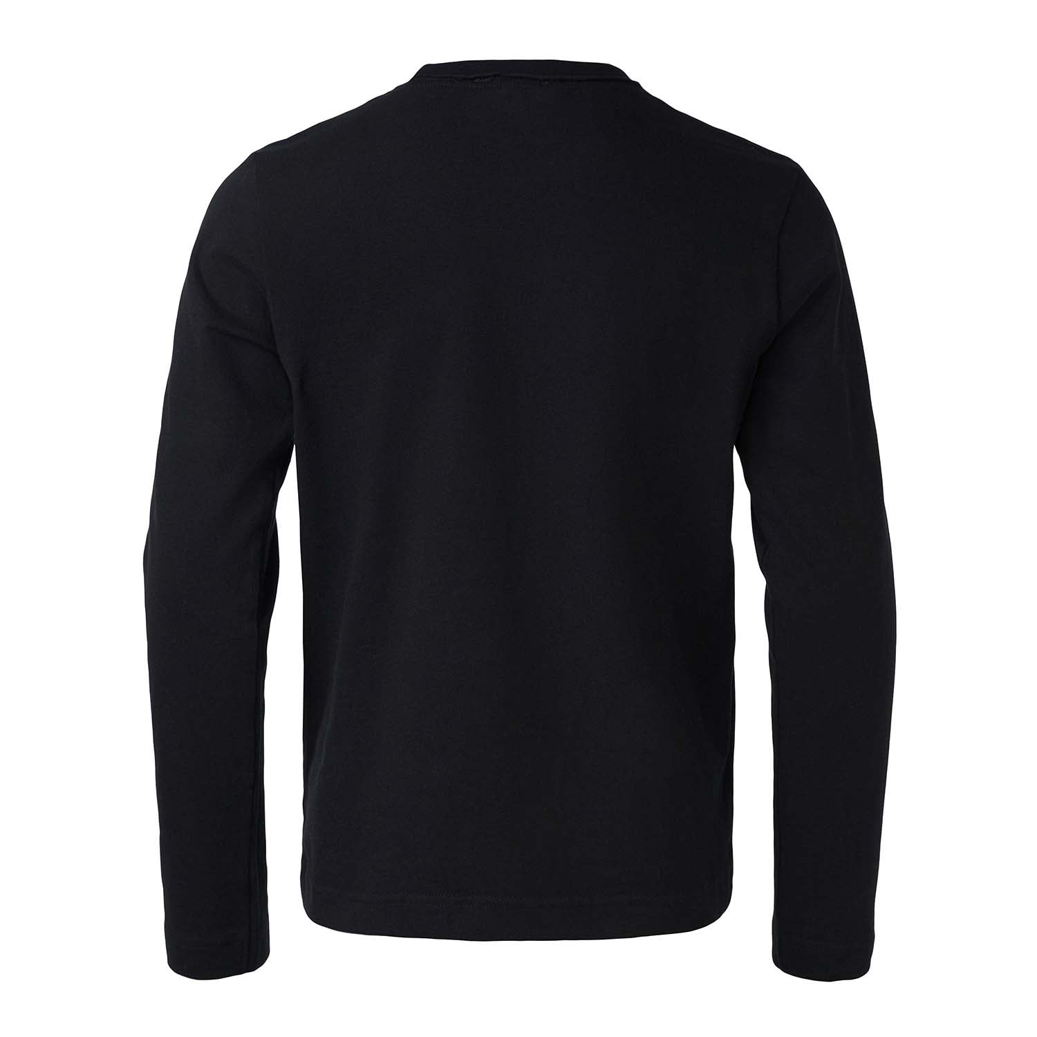 Kids Black Longsleeve Top with Panda Application-4