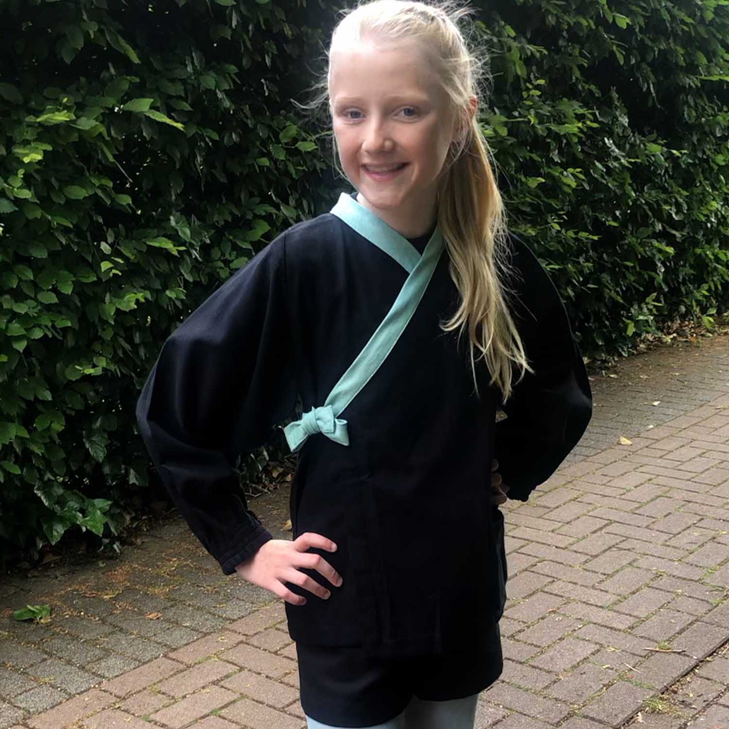 Black Canvas Shorts for Kids-1