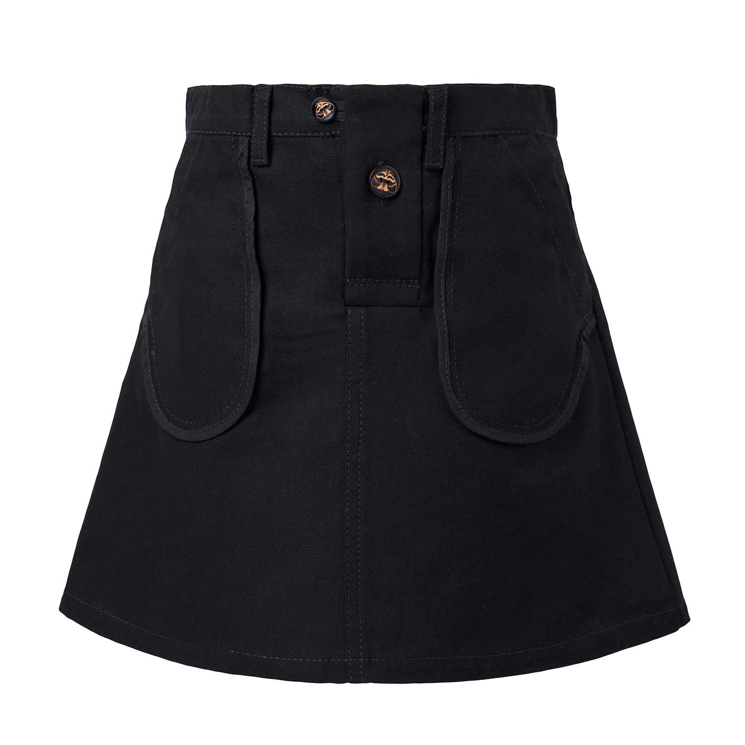 Kids Black Mini Skirt-0