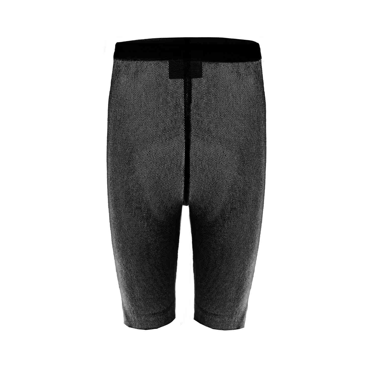 Kids' Sheer Jersey Shorts in Black Tulle-2