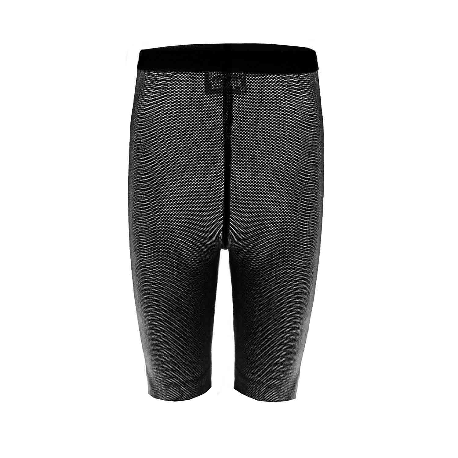 Kids' Sheer Jersey Shorts in Black Tulle-0