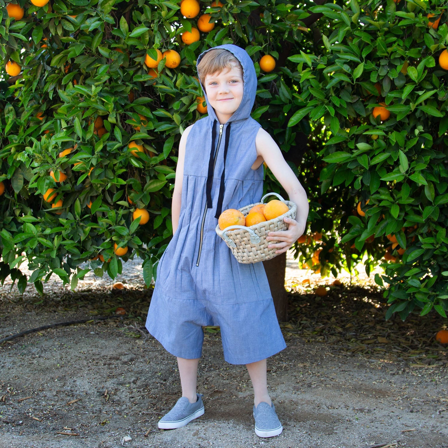 Boys and Girls Jumpsuit with Hood-1