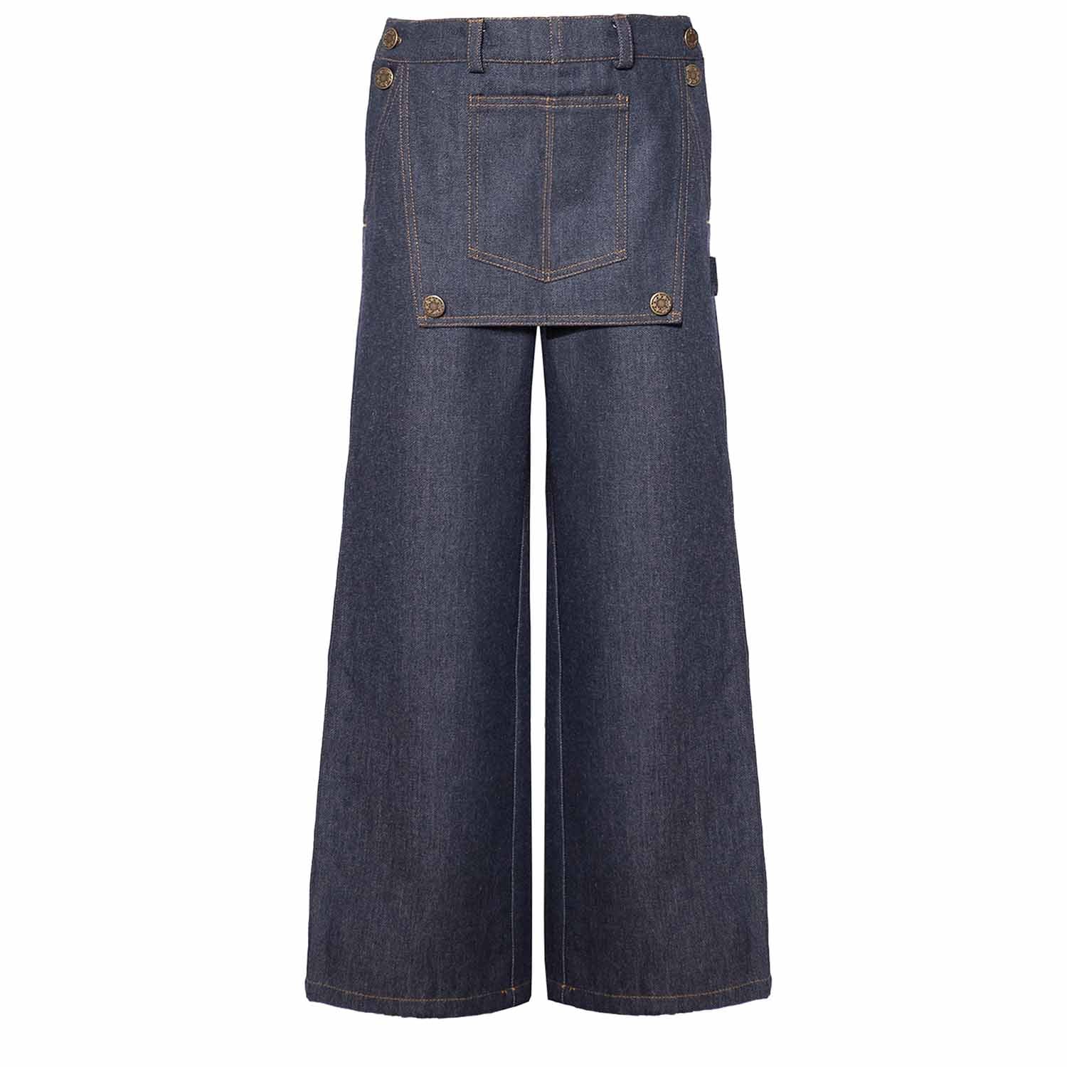 Girls Flare Jeans with Flap-0