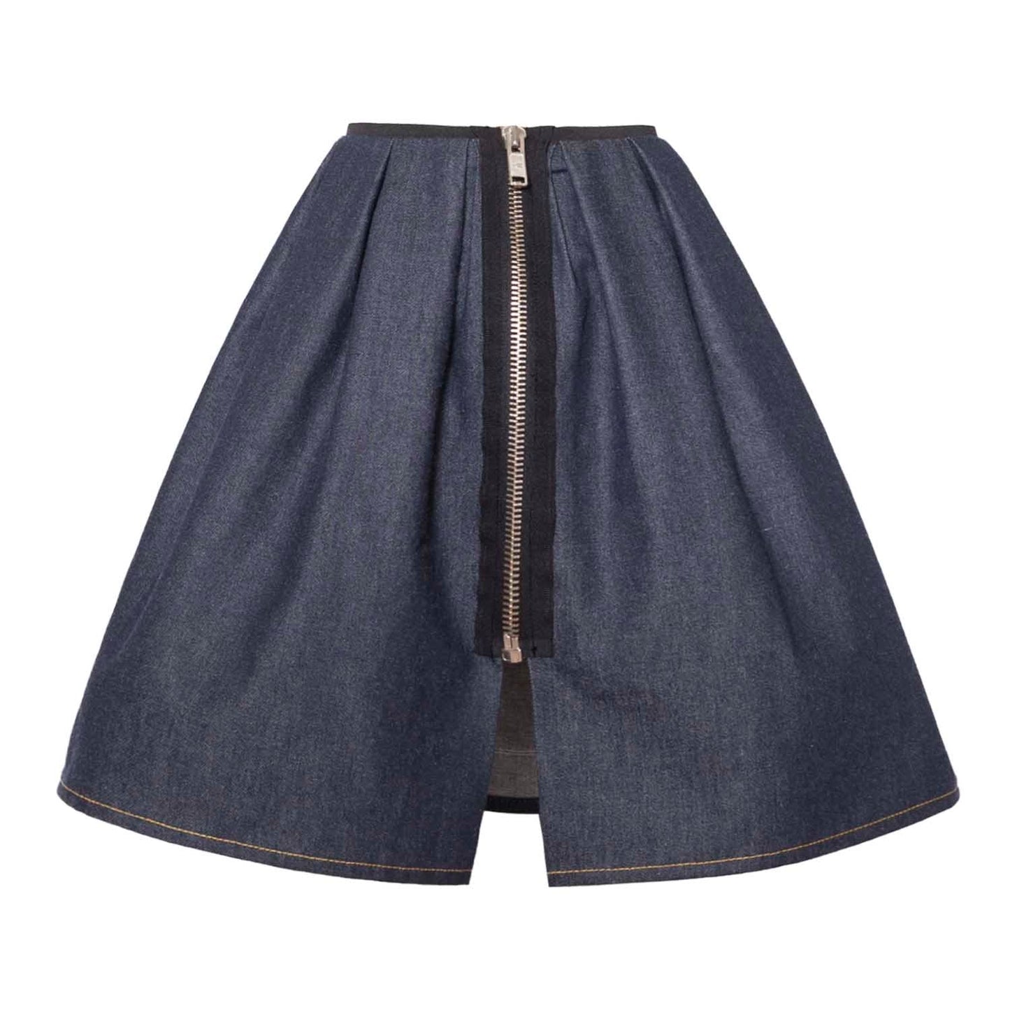 Blue Denim Skirt with Appliqué-3