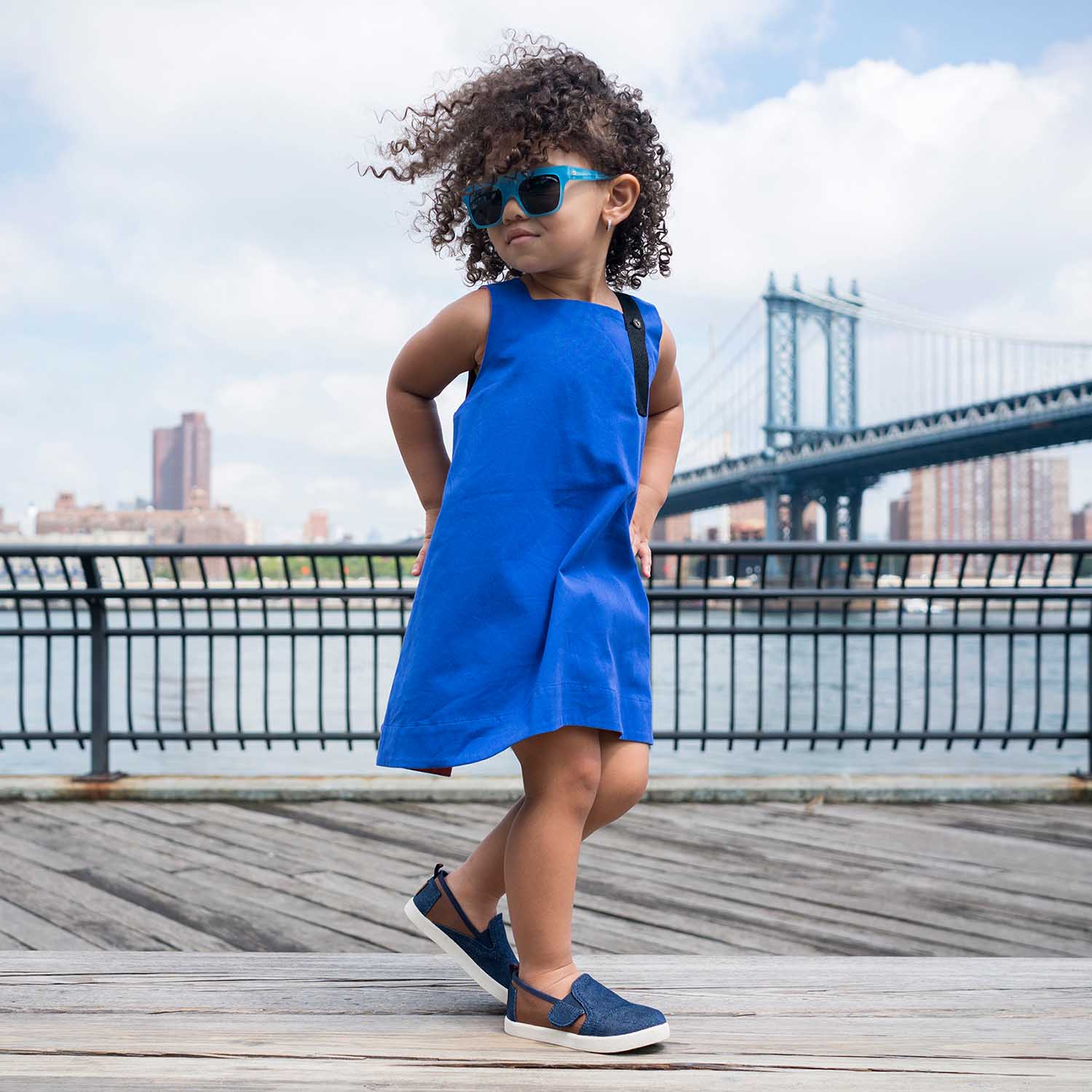 Blue Trapeze Dress-2