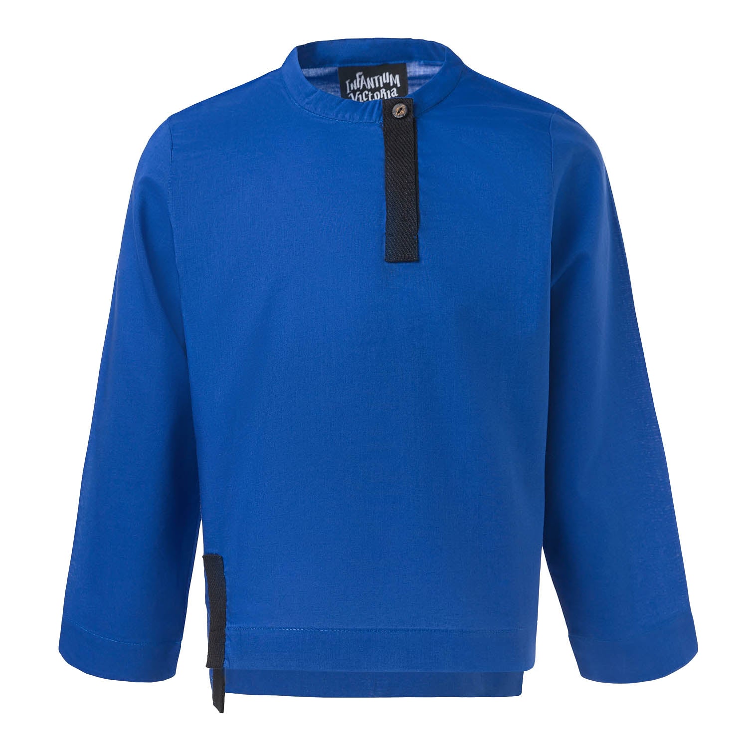 Royal Blue Shirt with Tab Collar-0