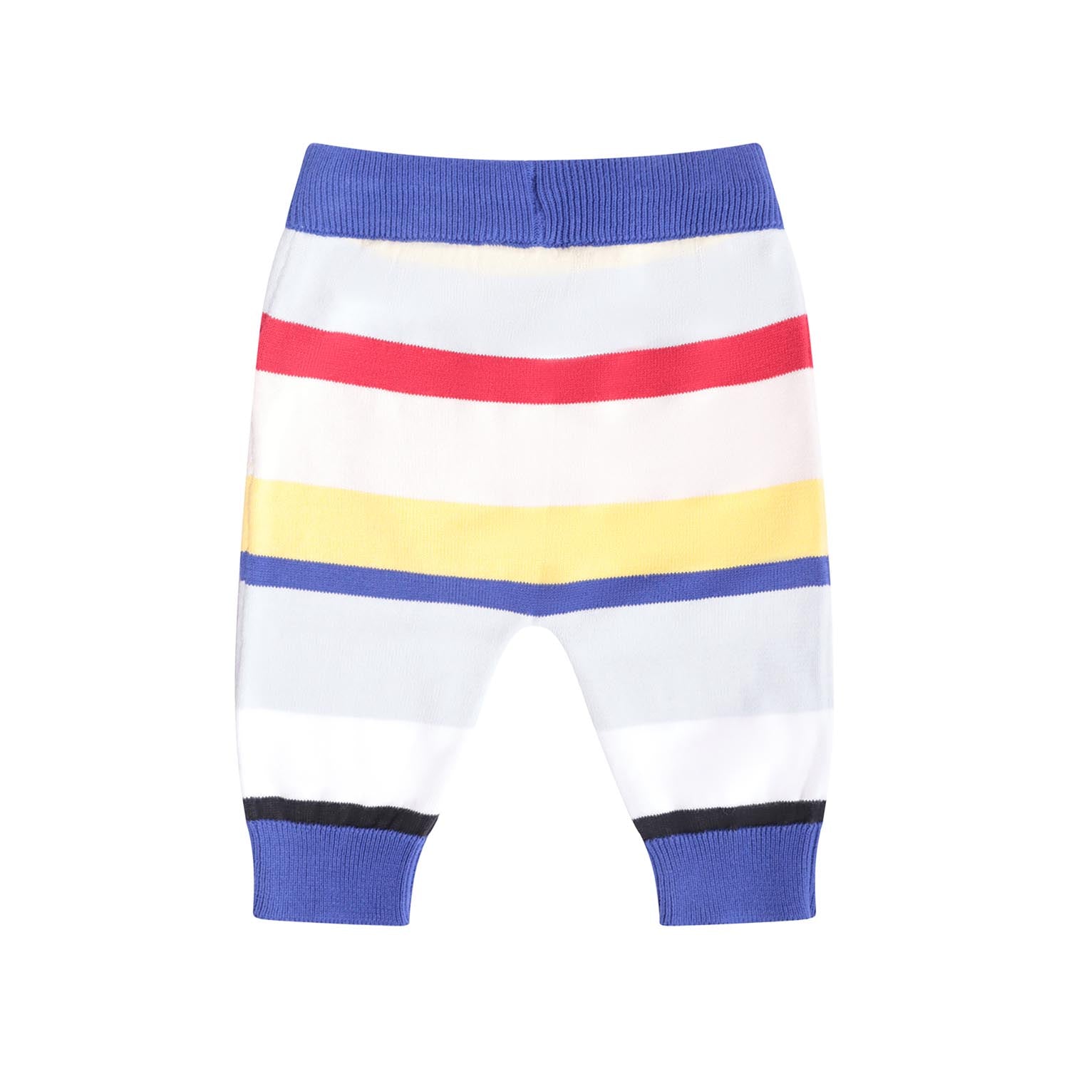 Knitted Baby Pants in Bright Stripes-1