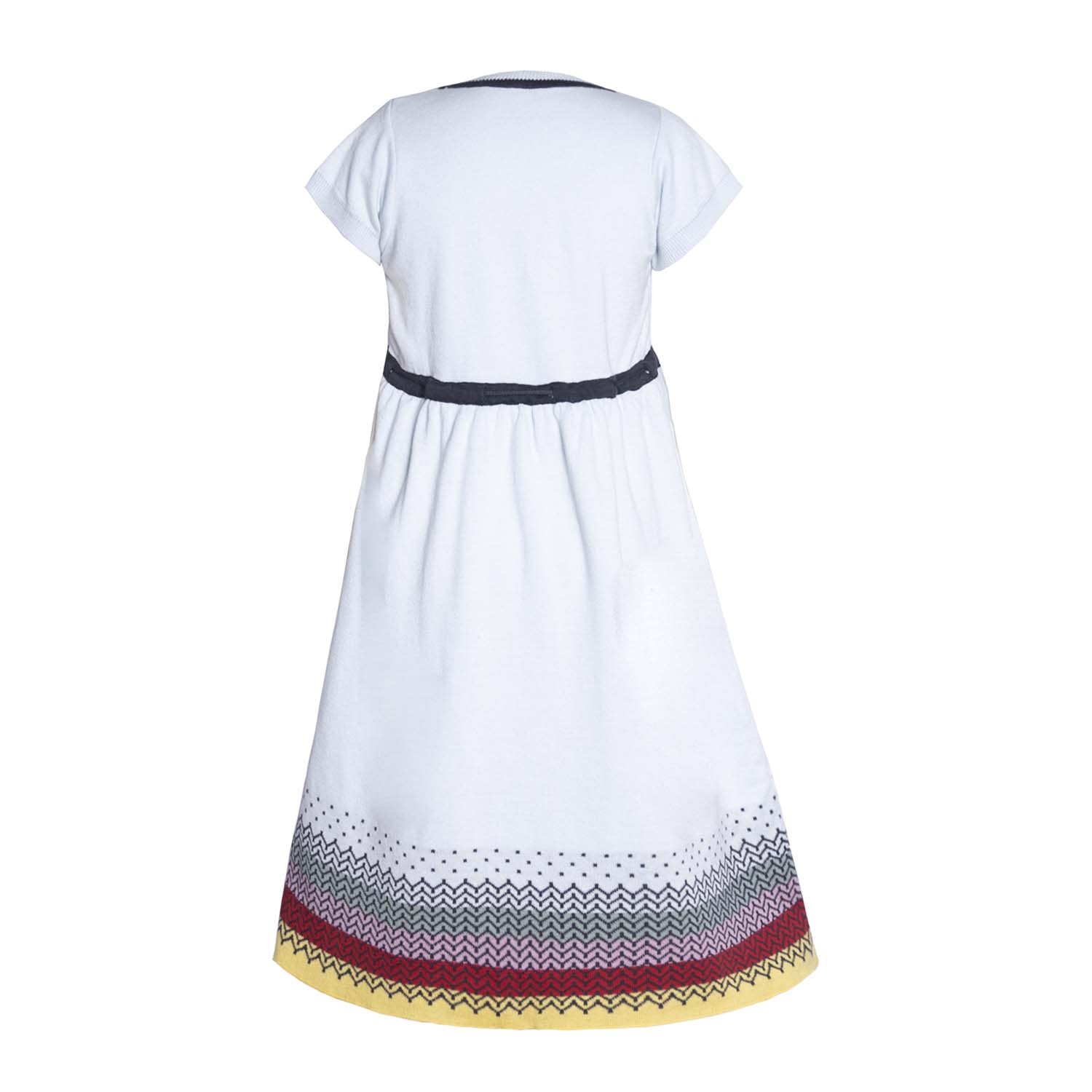 Blue Knitted Spring Dress for Girls-3