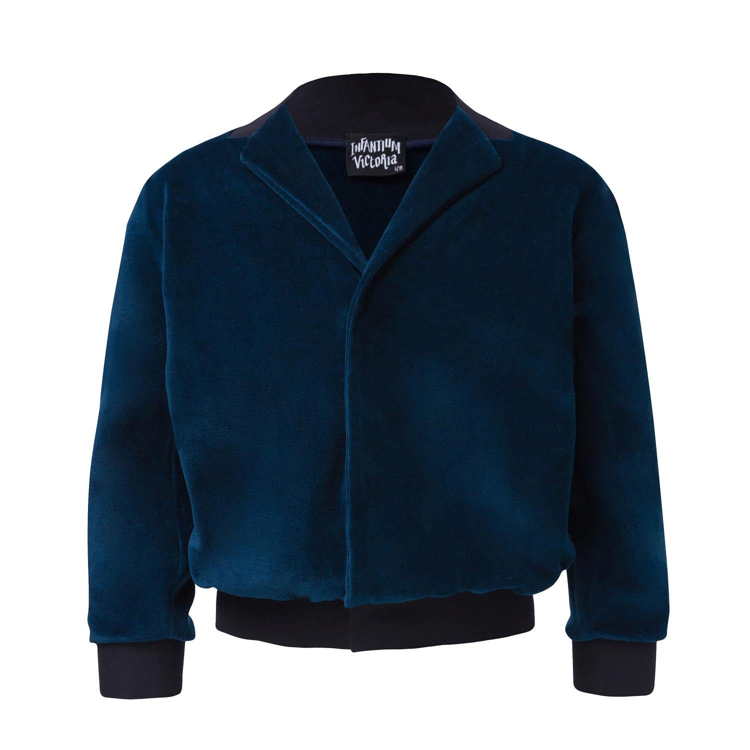 Petrol Bluel Velvet Blazer-0