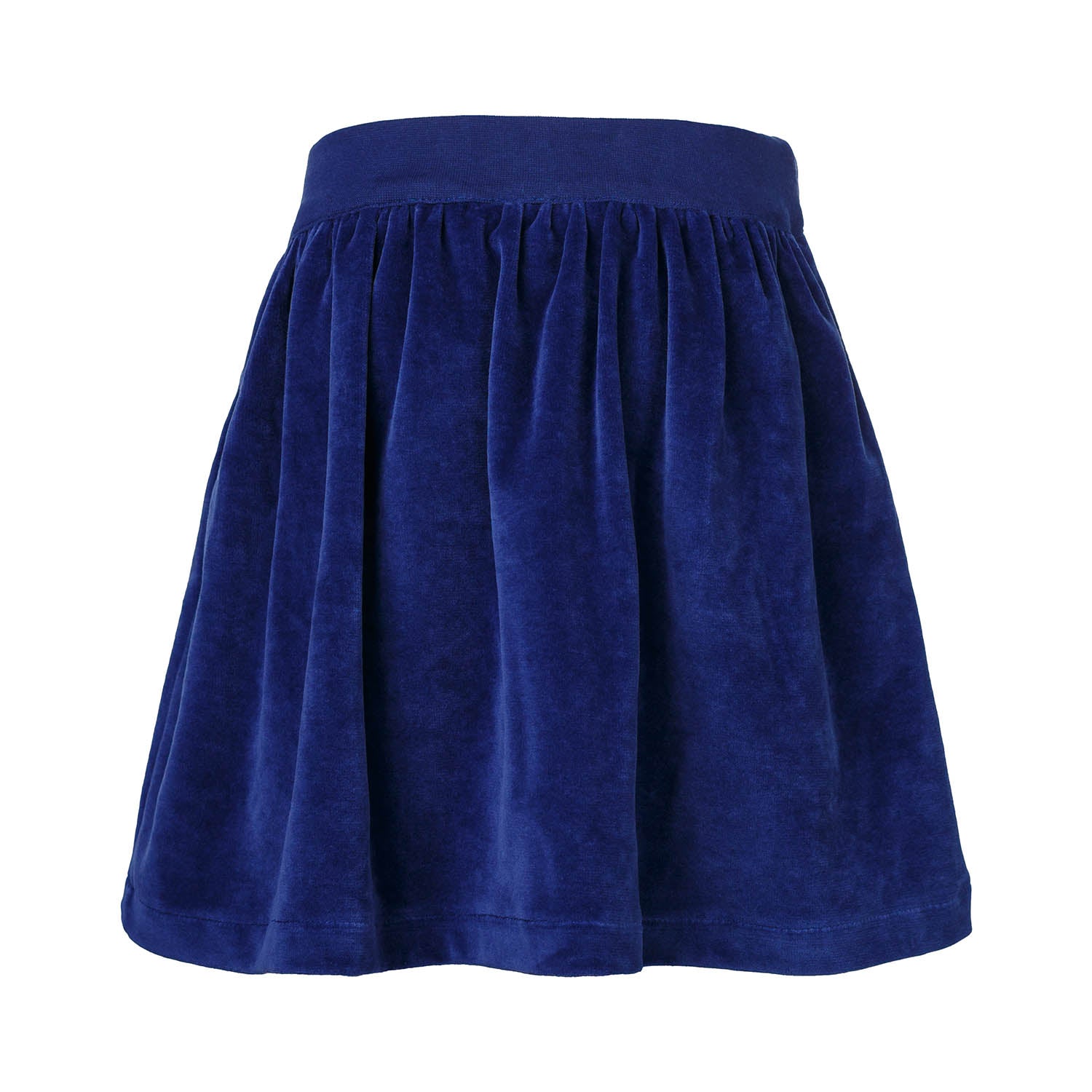 Blue Velvet Skirt for Girls-1