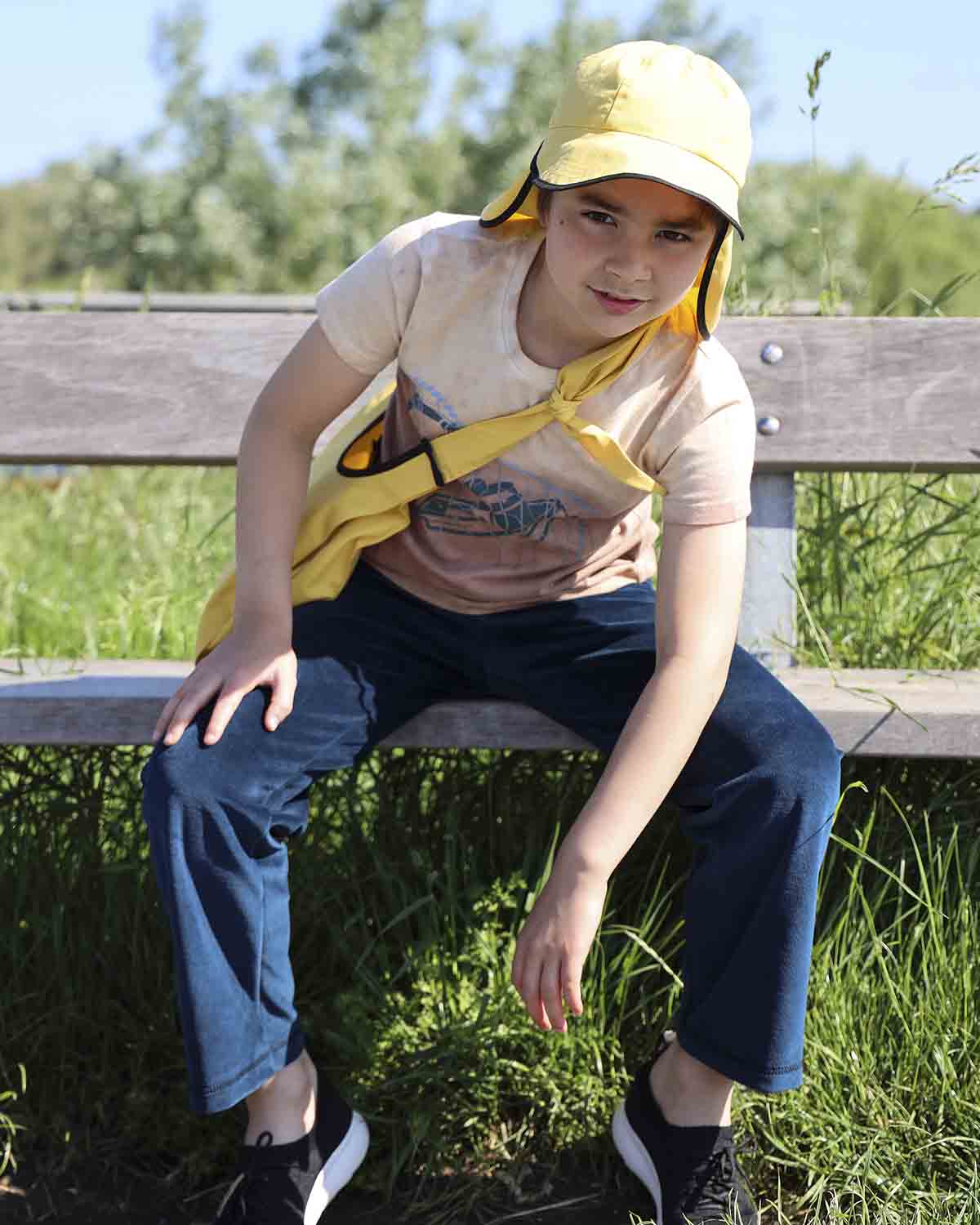 Kids' Royal Blue Velvet Pants-3