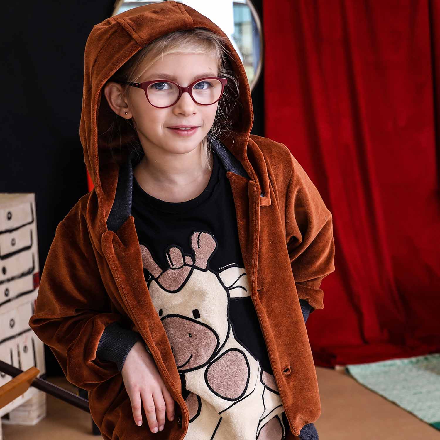 Kids Copper Velvet Hoodie-2