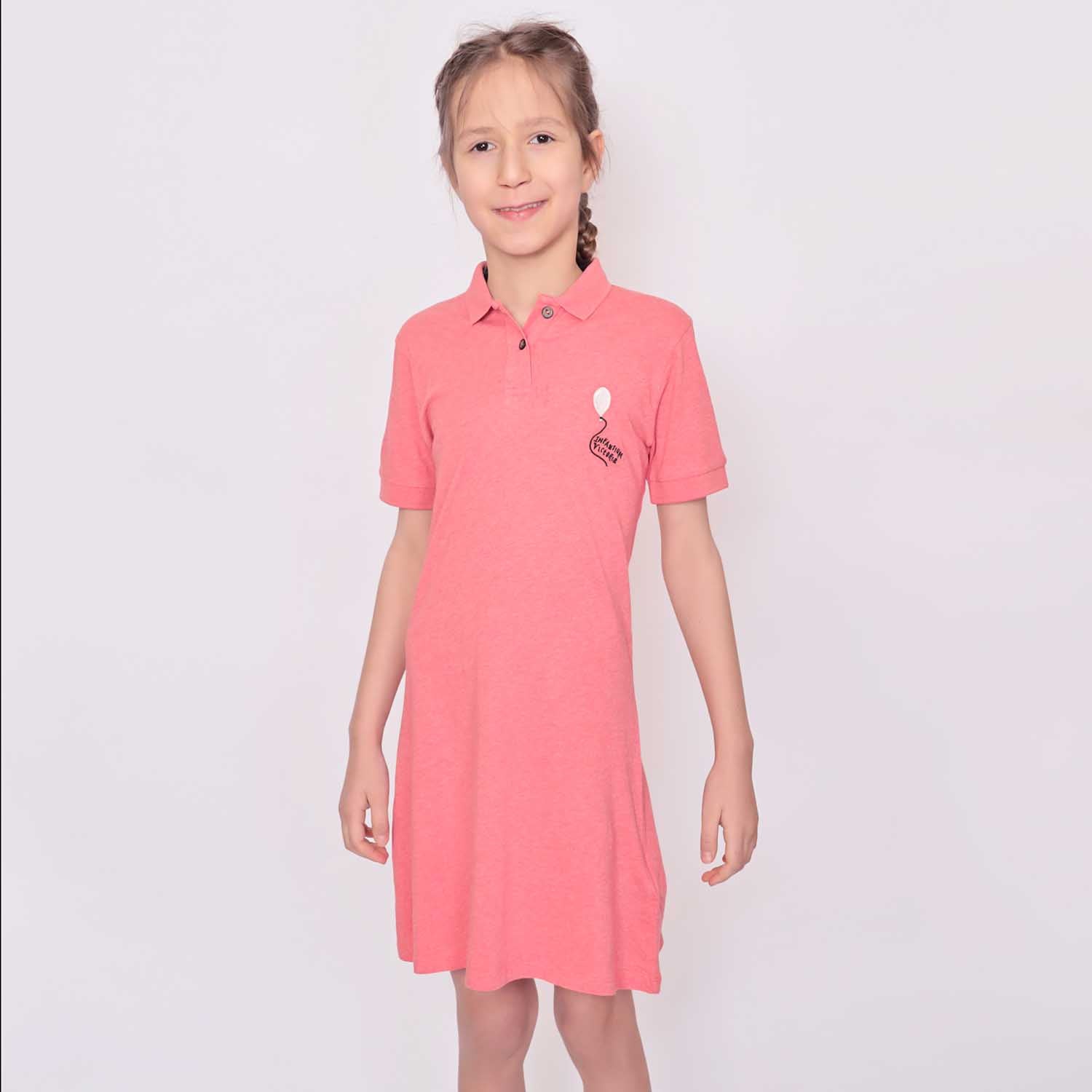 Red Polo Dress for Girls-1