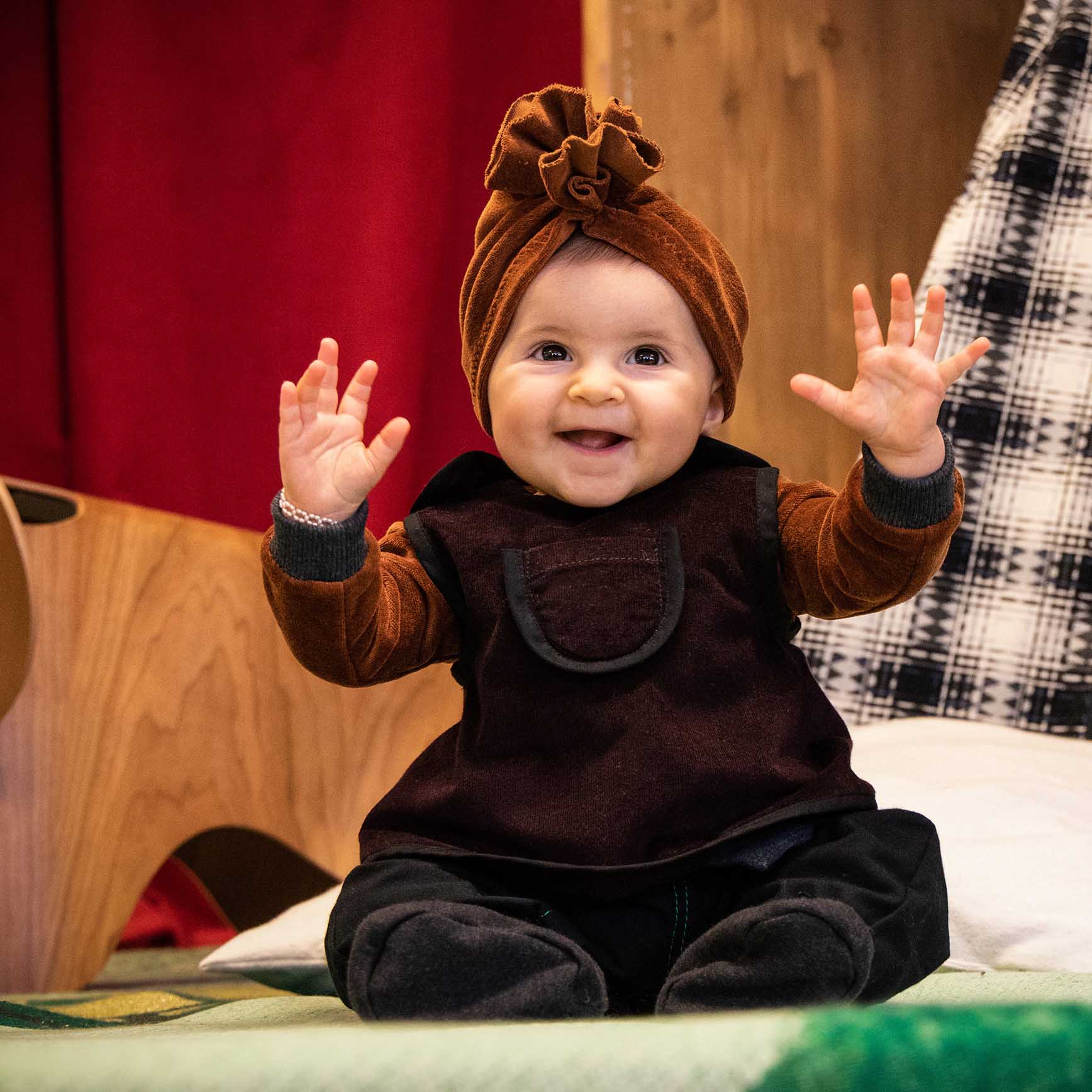 Copper Velvet Baby Jacket-2