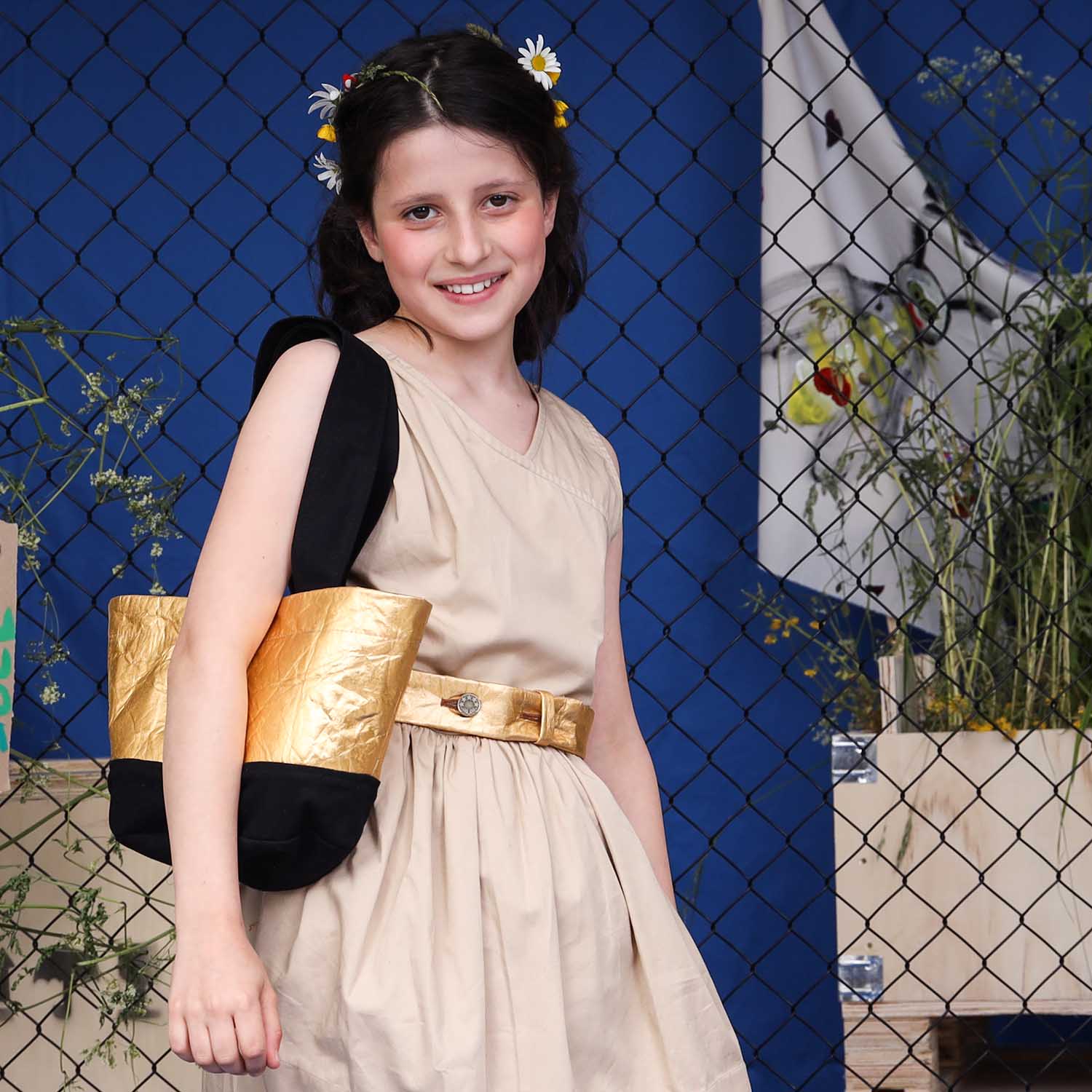 Golden Piñatex Beach Tote-1