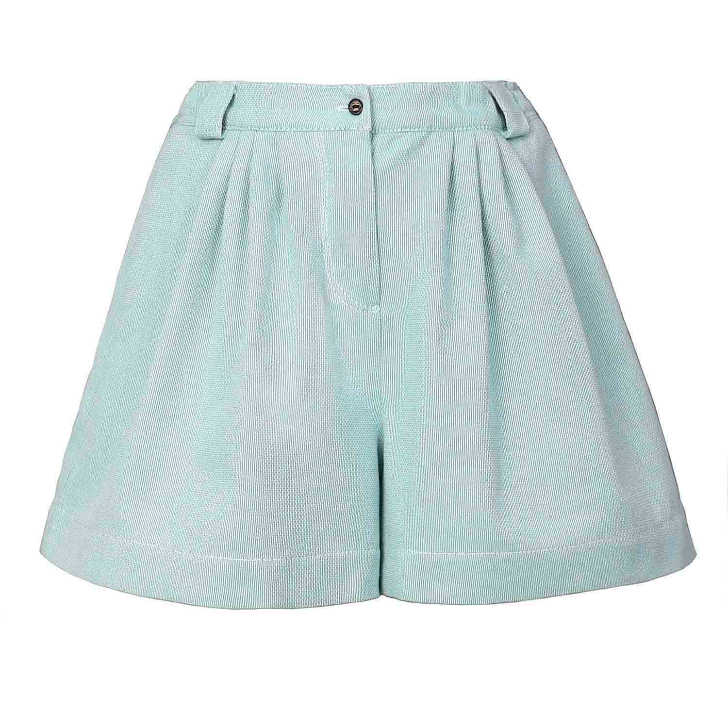 Girls and Boys Green Shorts-0