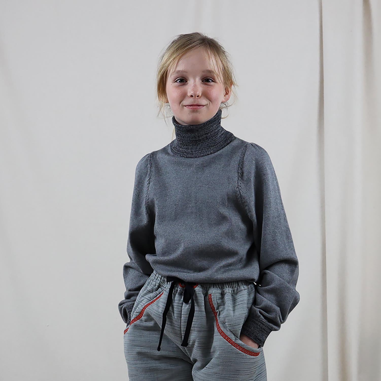 Kids' Grey Turtleneck-1