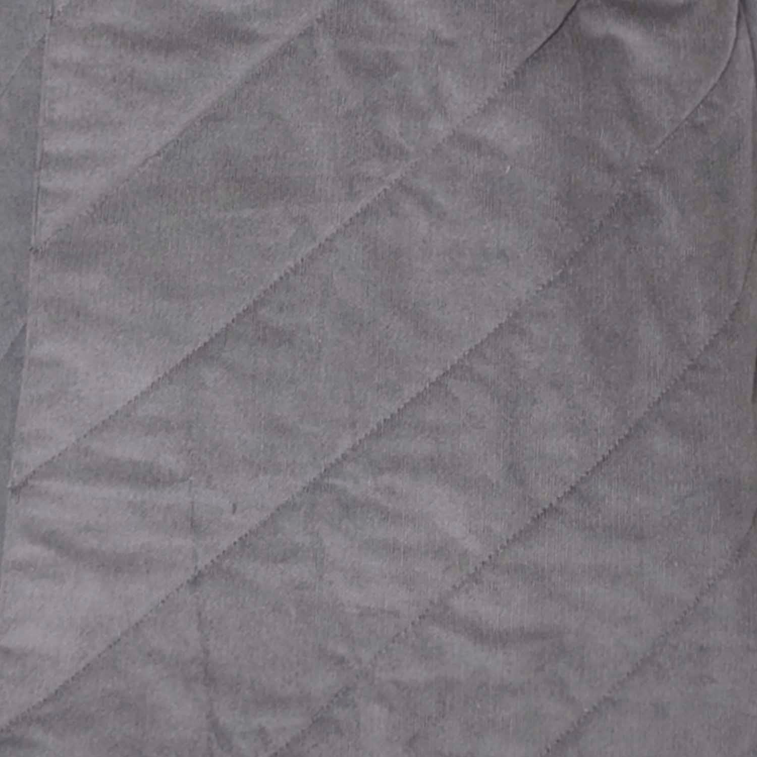 Girls Grey Velvet Skirt-2