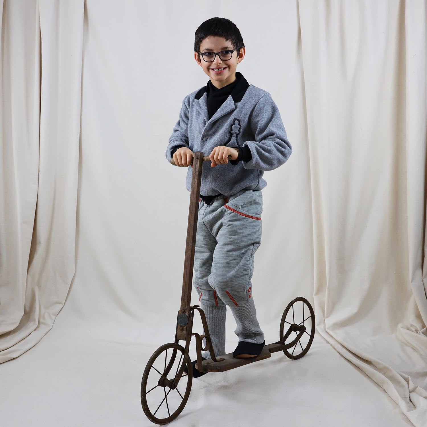 Grey Fleece Blazer-1