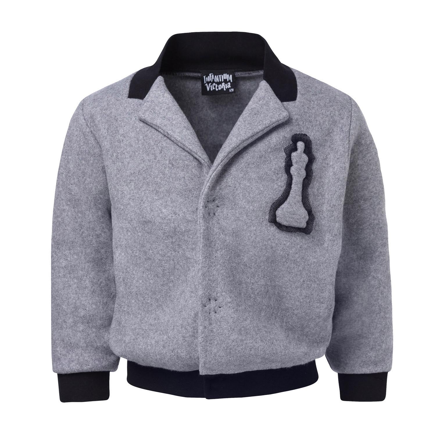 Grey Fleece Blazer-0