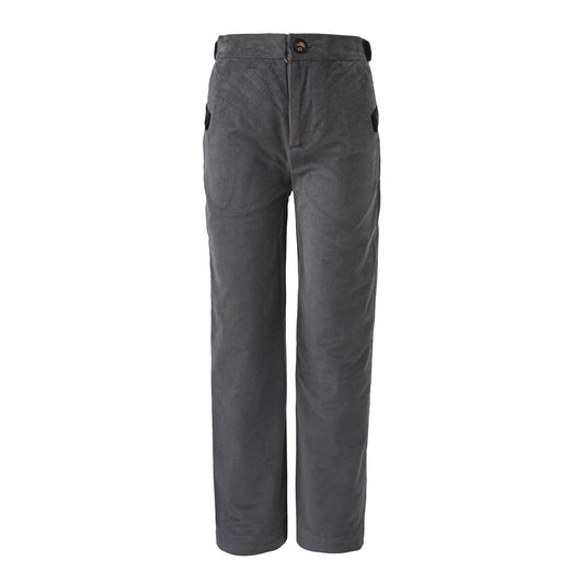 Grey Corduroy Pants-0