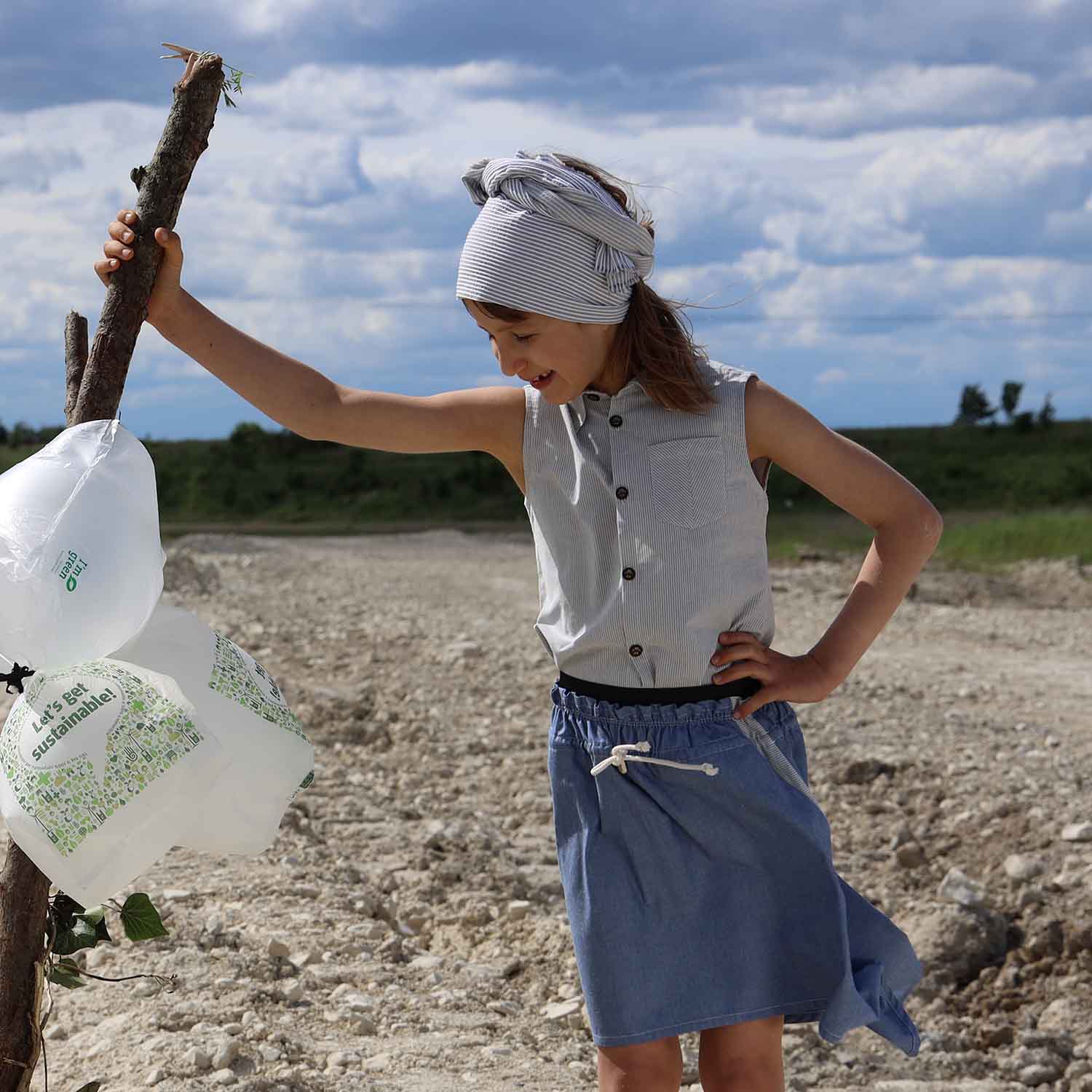 Kids' Sleeveless Shirt with Stripes-1