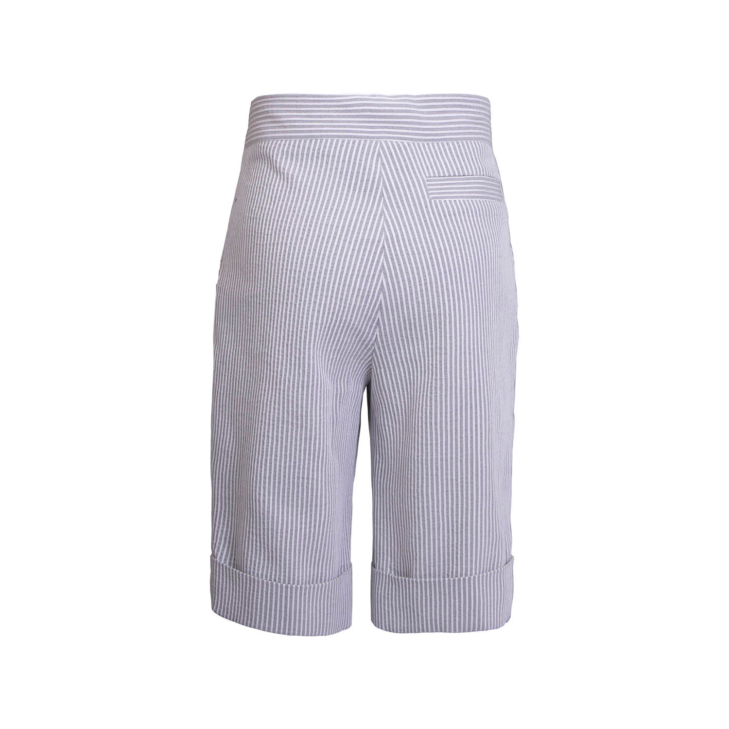 Kids' Grey and white Short Pants with Stripes-2