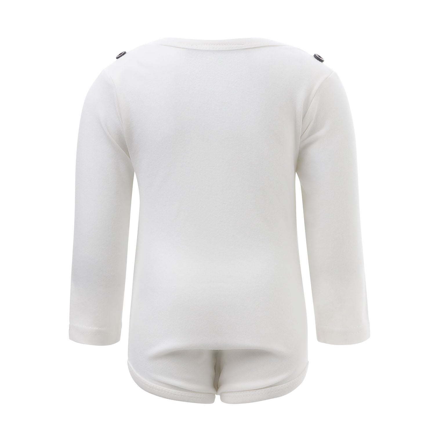 White Onesie with Blend textiles-1