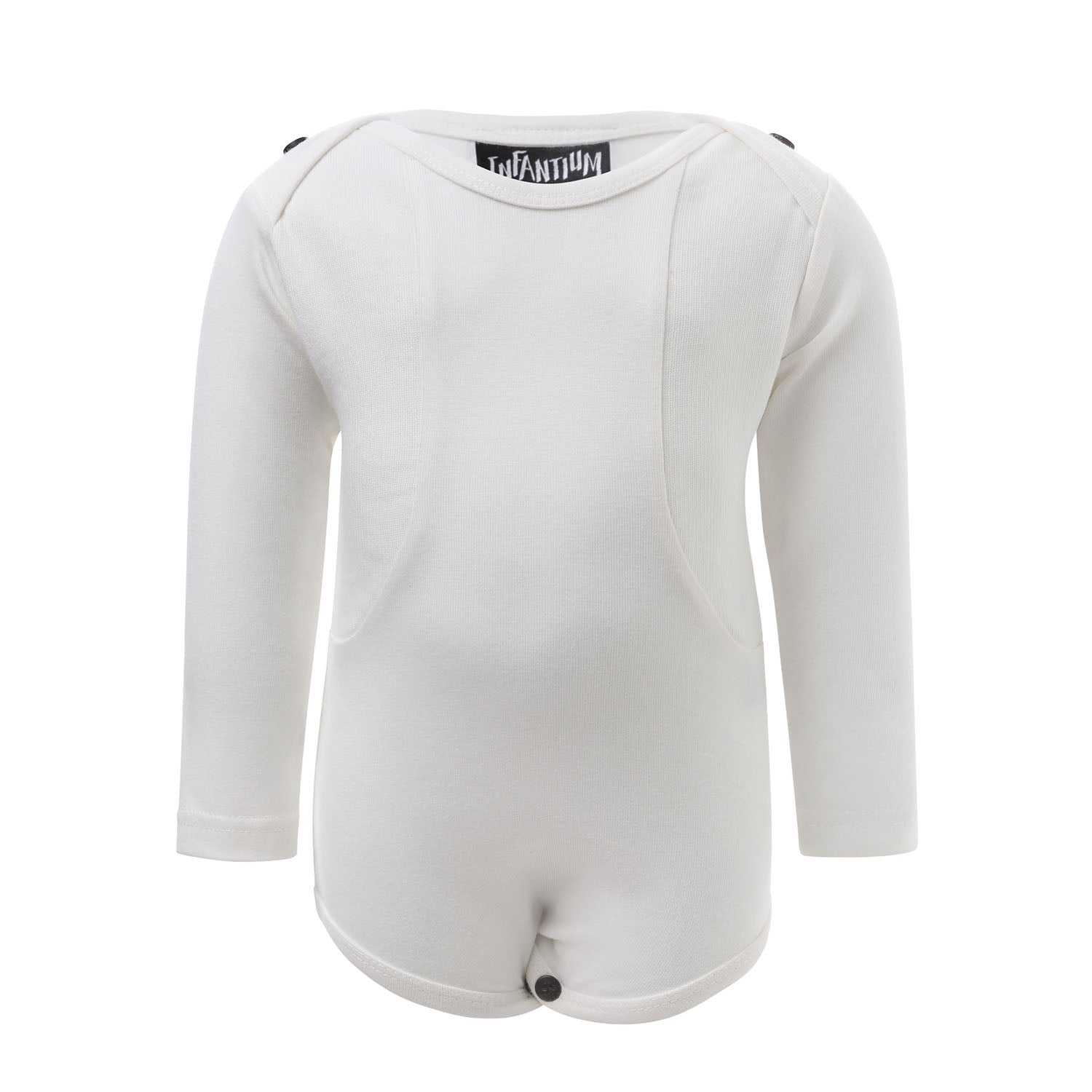 White Onesie with Blend textiles-0