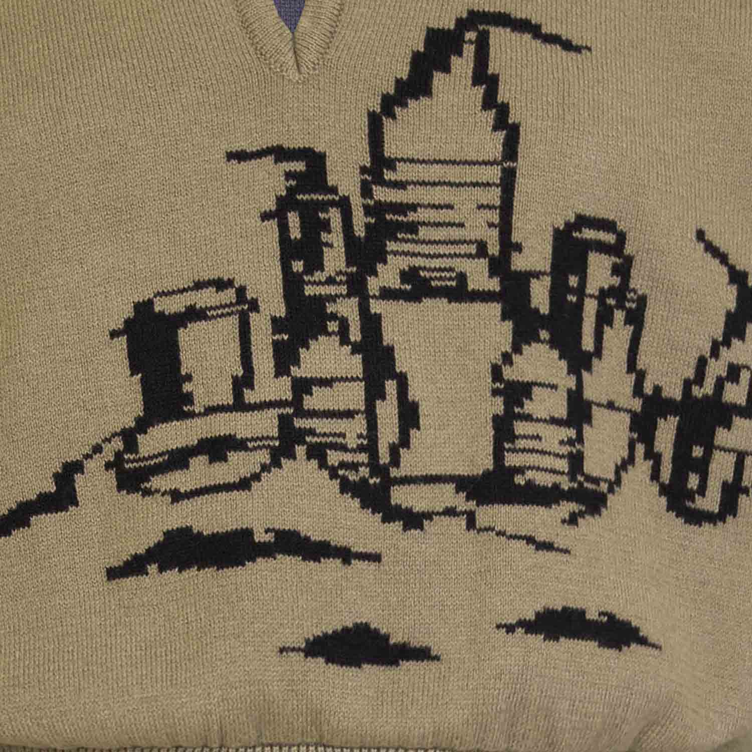 Kids Khaki Sweater with Beach Castle-3