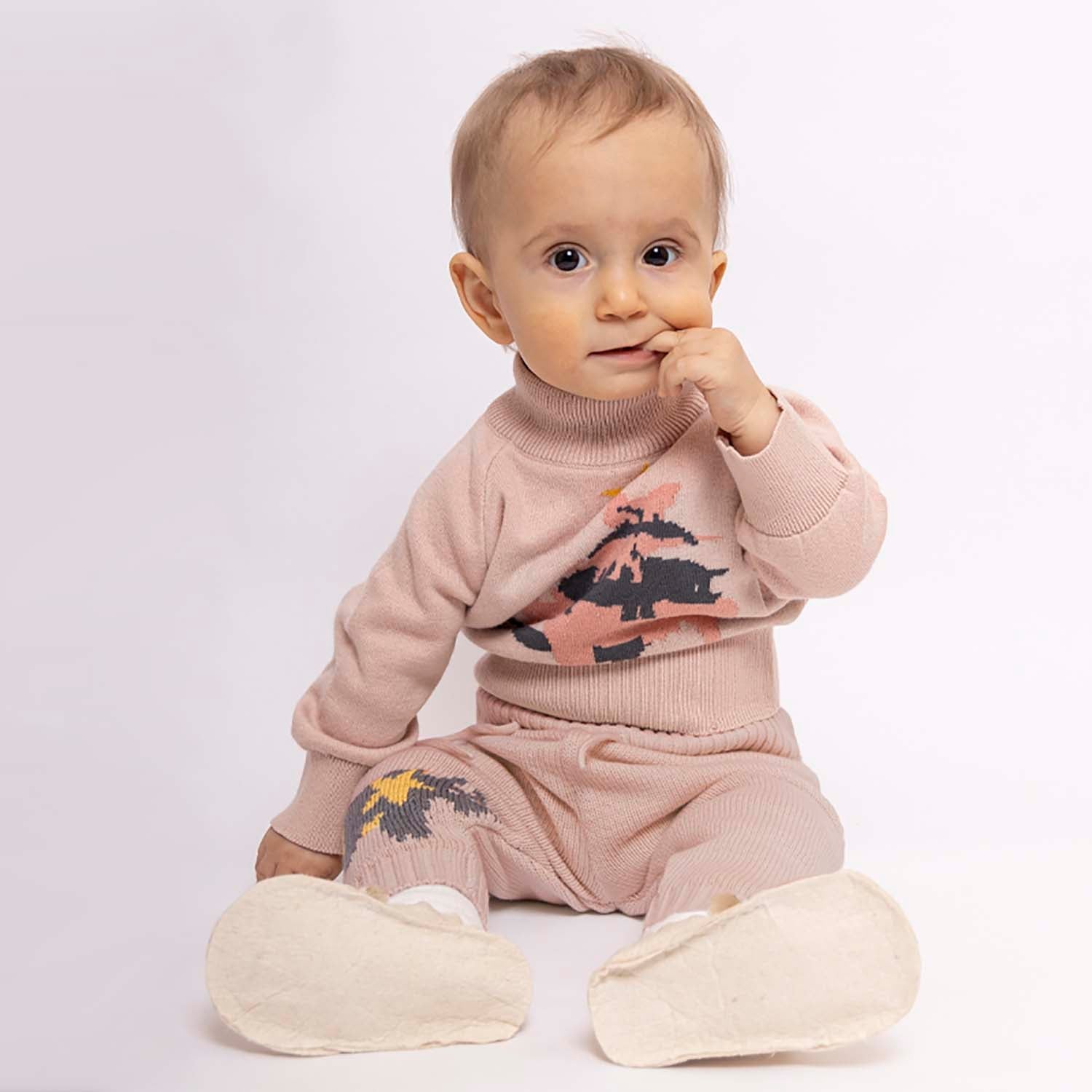 Baby Christmas Sweater in Pink-1