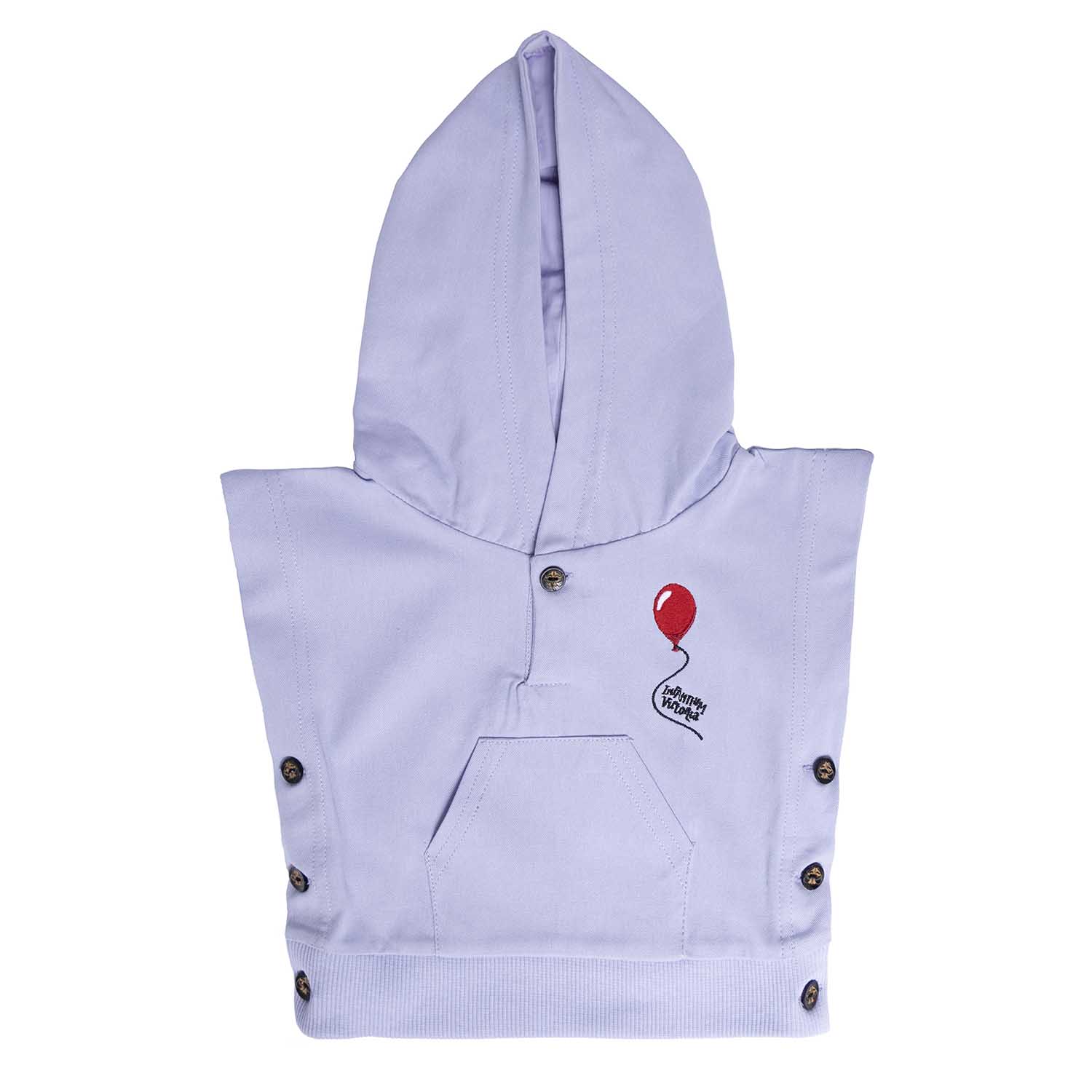 Lilac Sleeveless Baby Hoodie-0