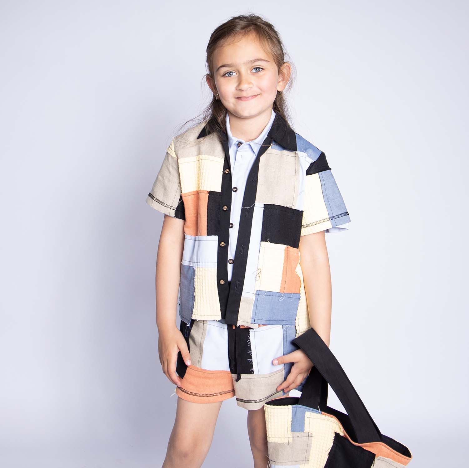 Zero Waste Patchwork Shirt for Kids-2