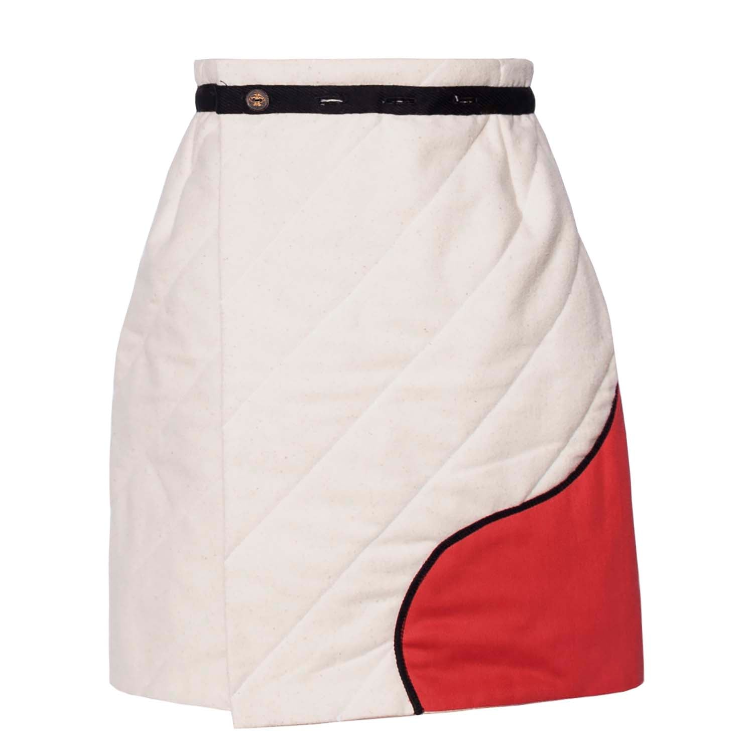 Girls Off-White Padded Skirt-0