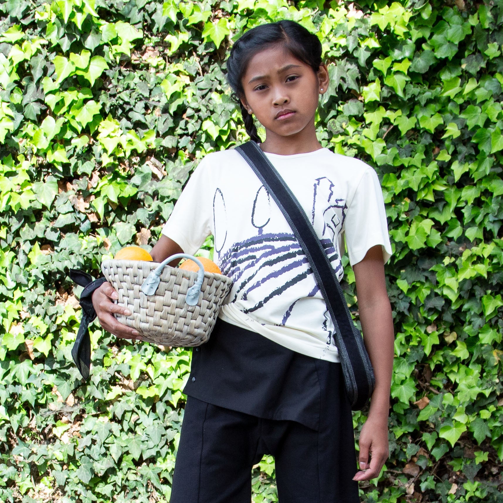 Off-White Short Sleeve T-Shirt with Toscana Print-3