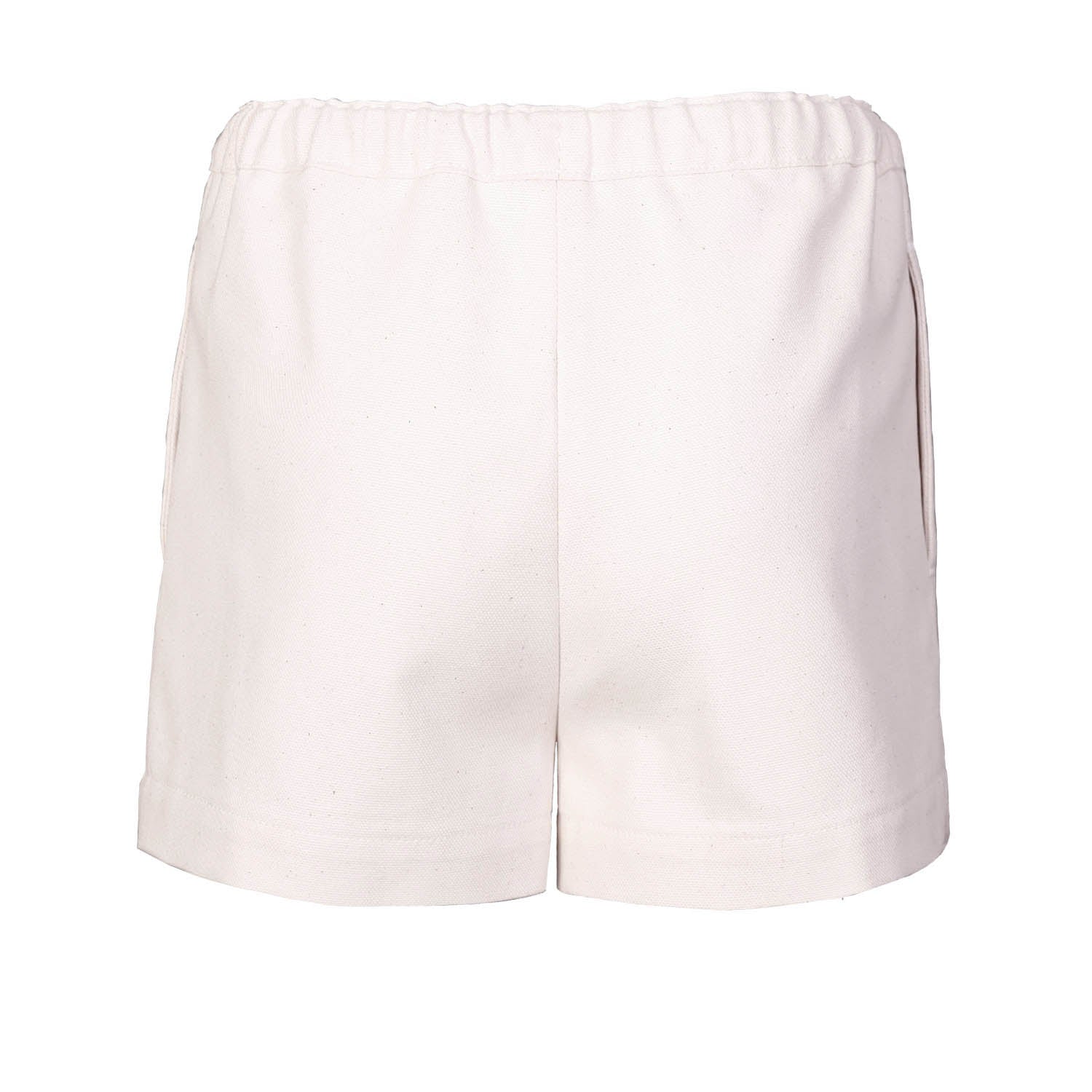 Kids' Off-White Canvas Mini Shorts-3