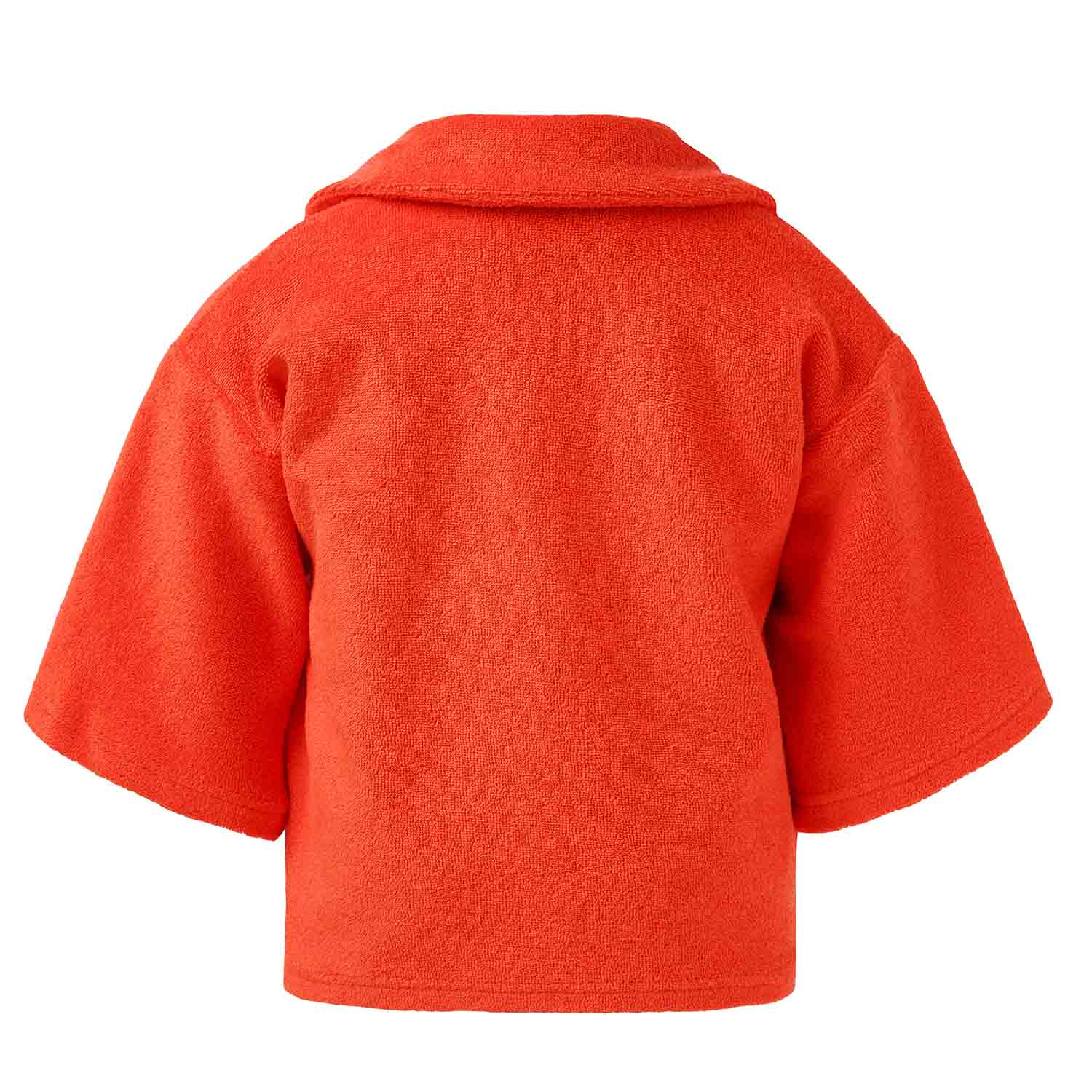 Orange Teddy Kimono Baby Jacket-1