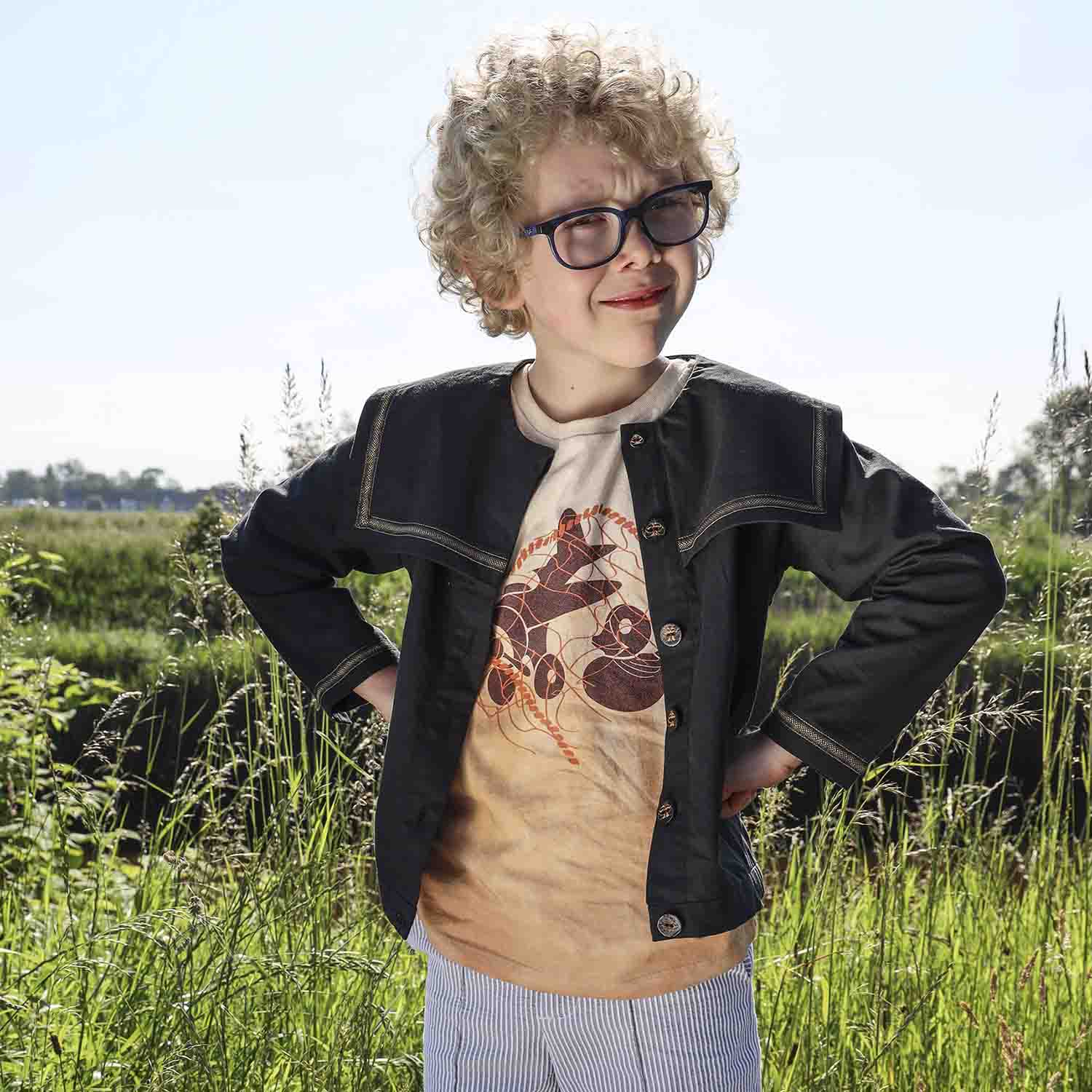 Artisanal T-Shirt Naturally Dyed with Organic Yellow Onion-1