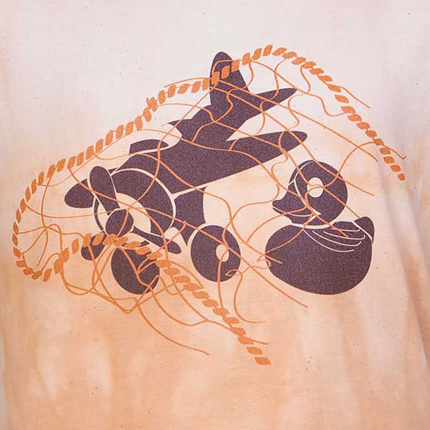 Artisanal T-Shirt Naturally Dyed with Organic Yellow Onion-2