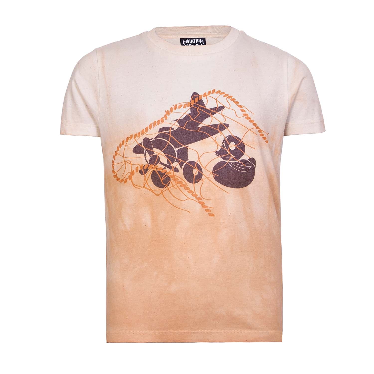 Artisanal T-Shirt Naturally Dyed with Organic Yellow Onion-0