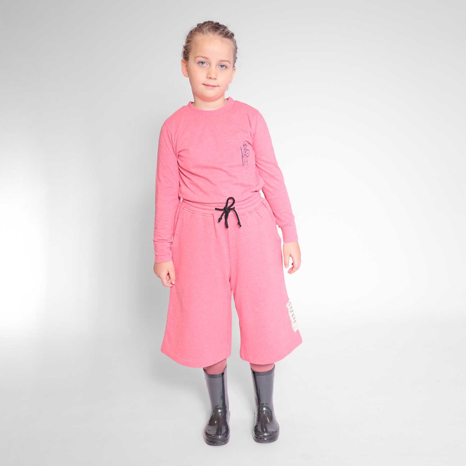 Pink Girls Long Sleeve T-shirt-2