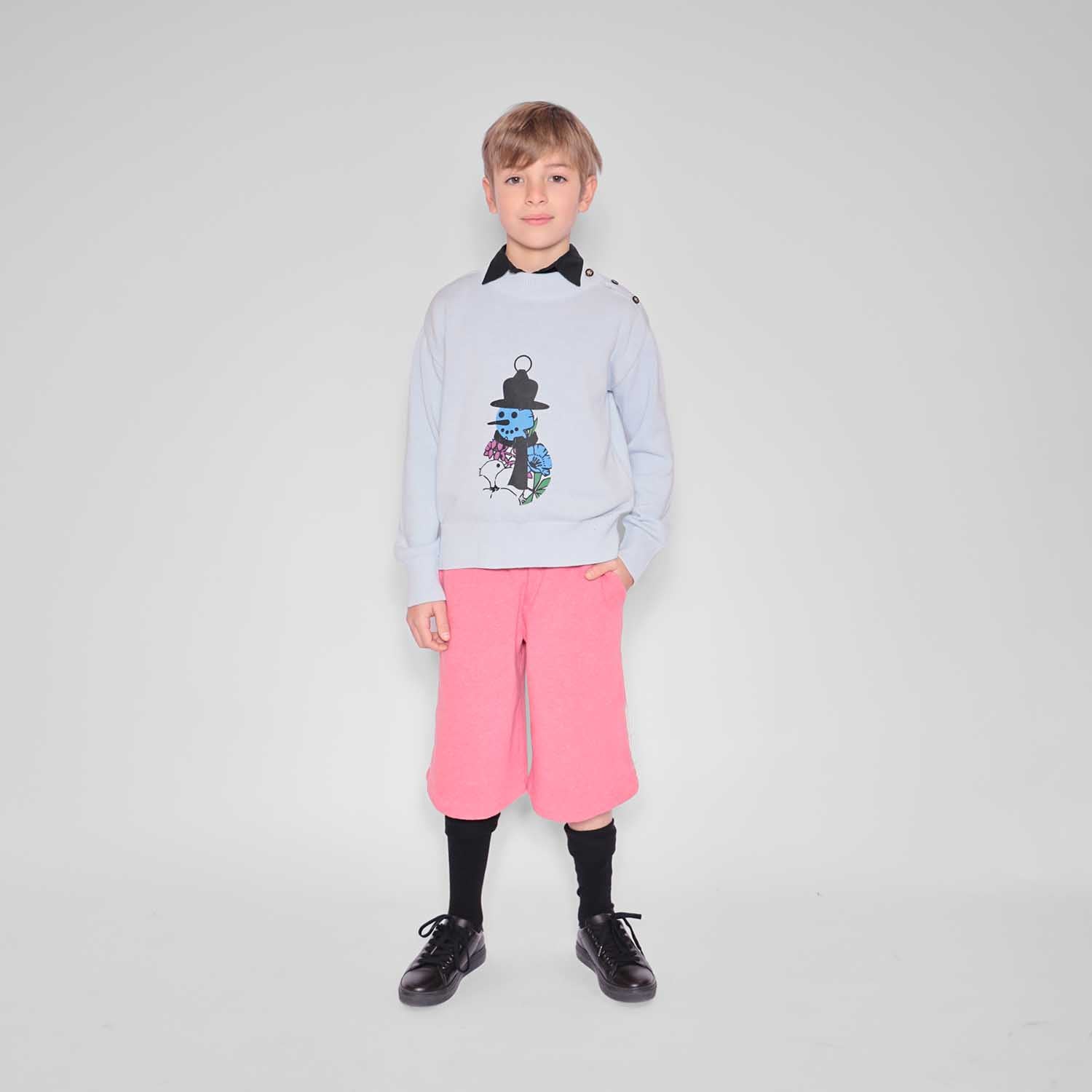 Pink Boys and Girls Bermuda Shorts-3