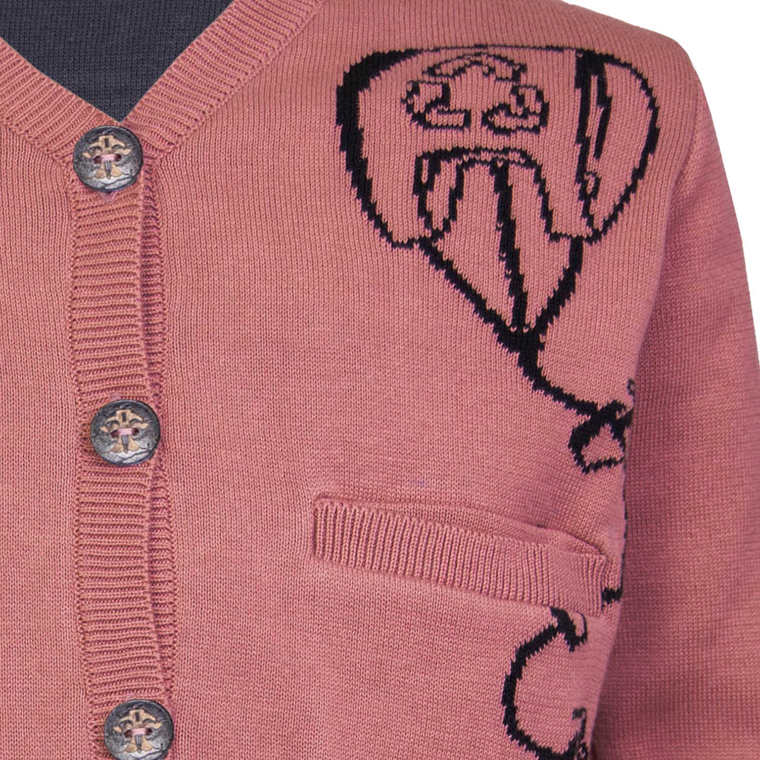 Pink Cardigan for Boys and Girls With Kite-2
