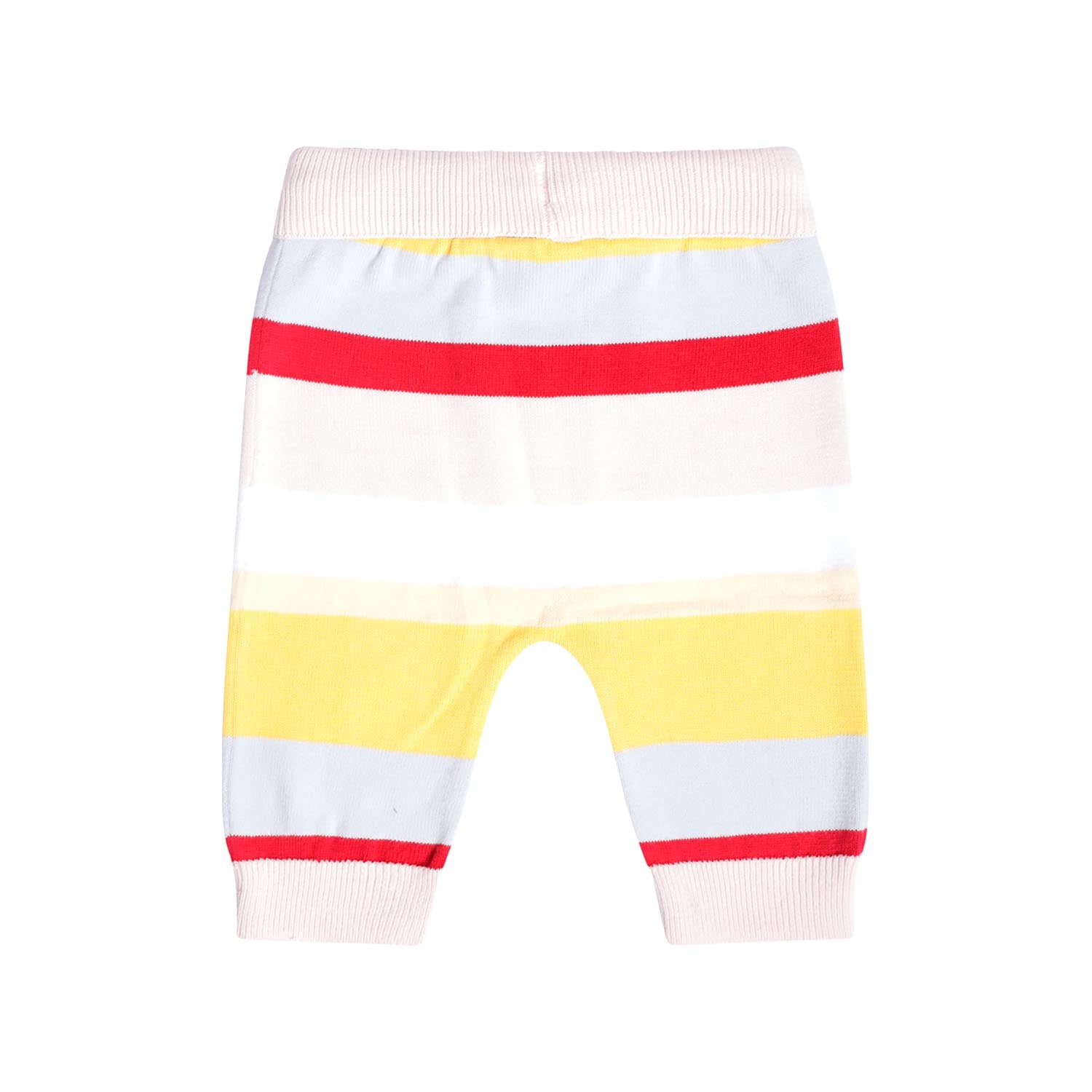 Knitted Baby Pants in Pastel Stripes-1