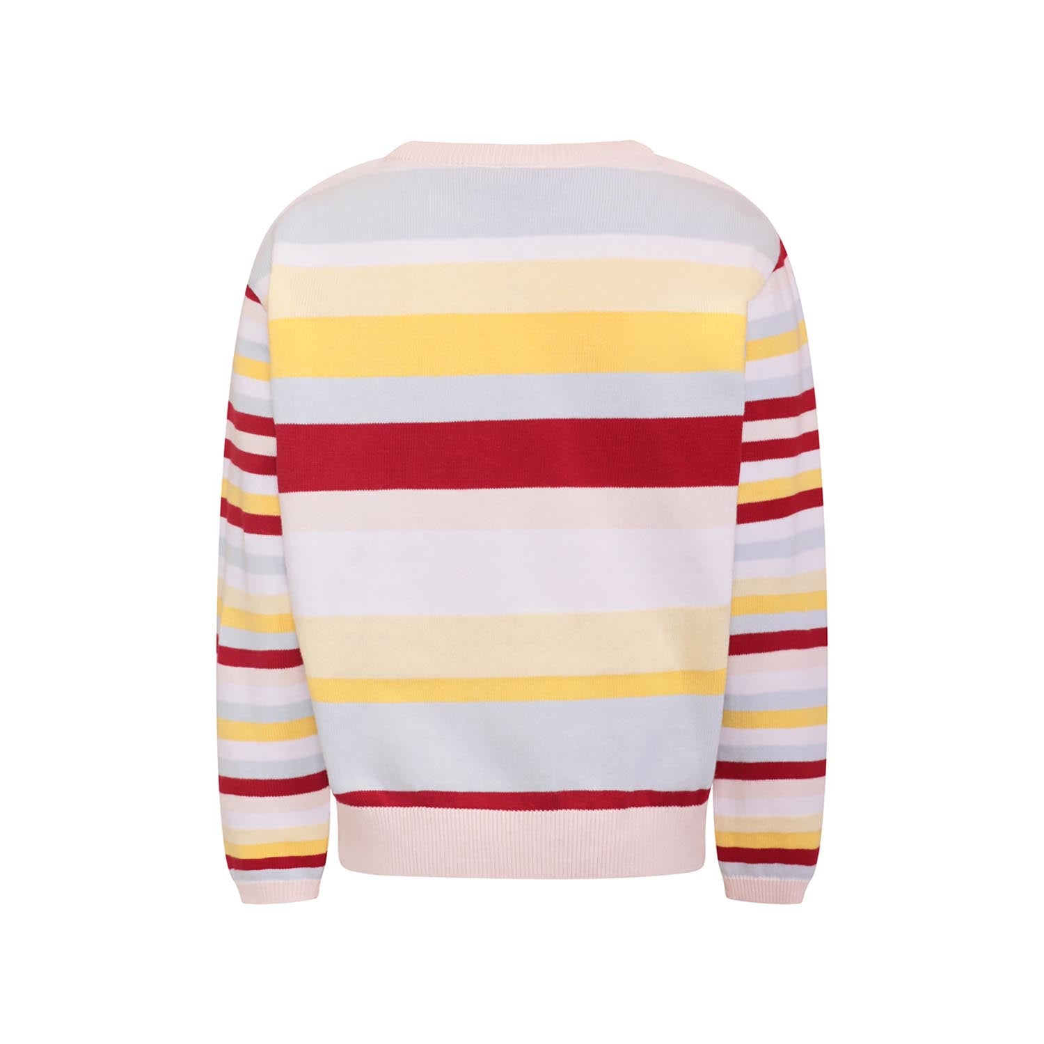 Knitted Striped Kids Sweater in Pastel-1