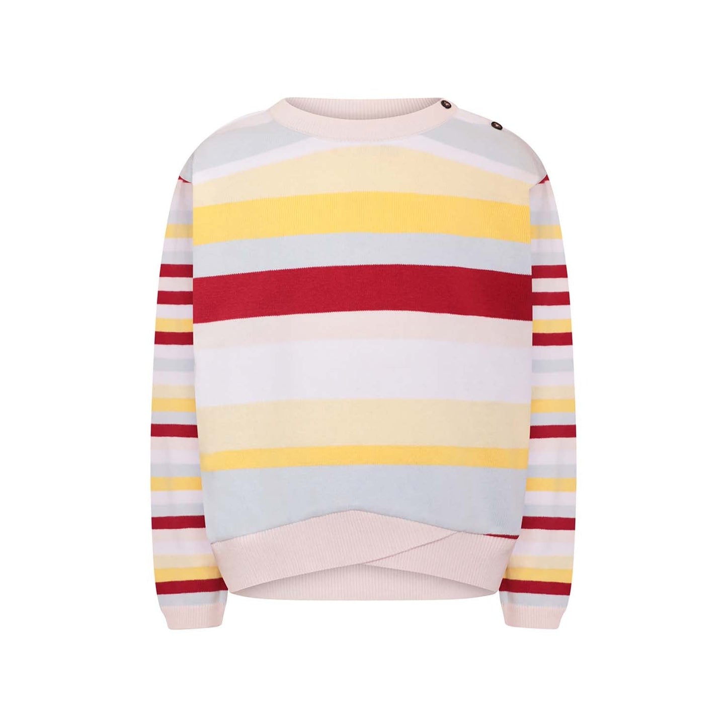 Knitted Striped Kids Sweater in Pastel-0