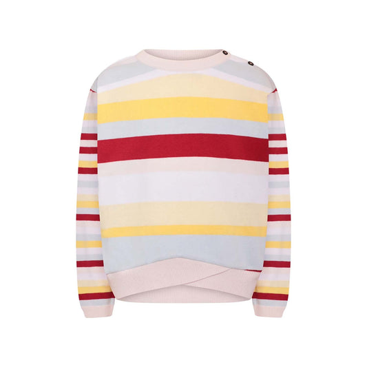 Knitted Striped Kids Sweater in Pastel-0