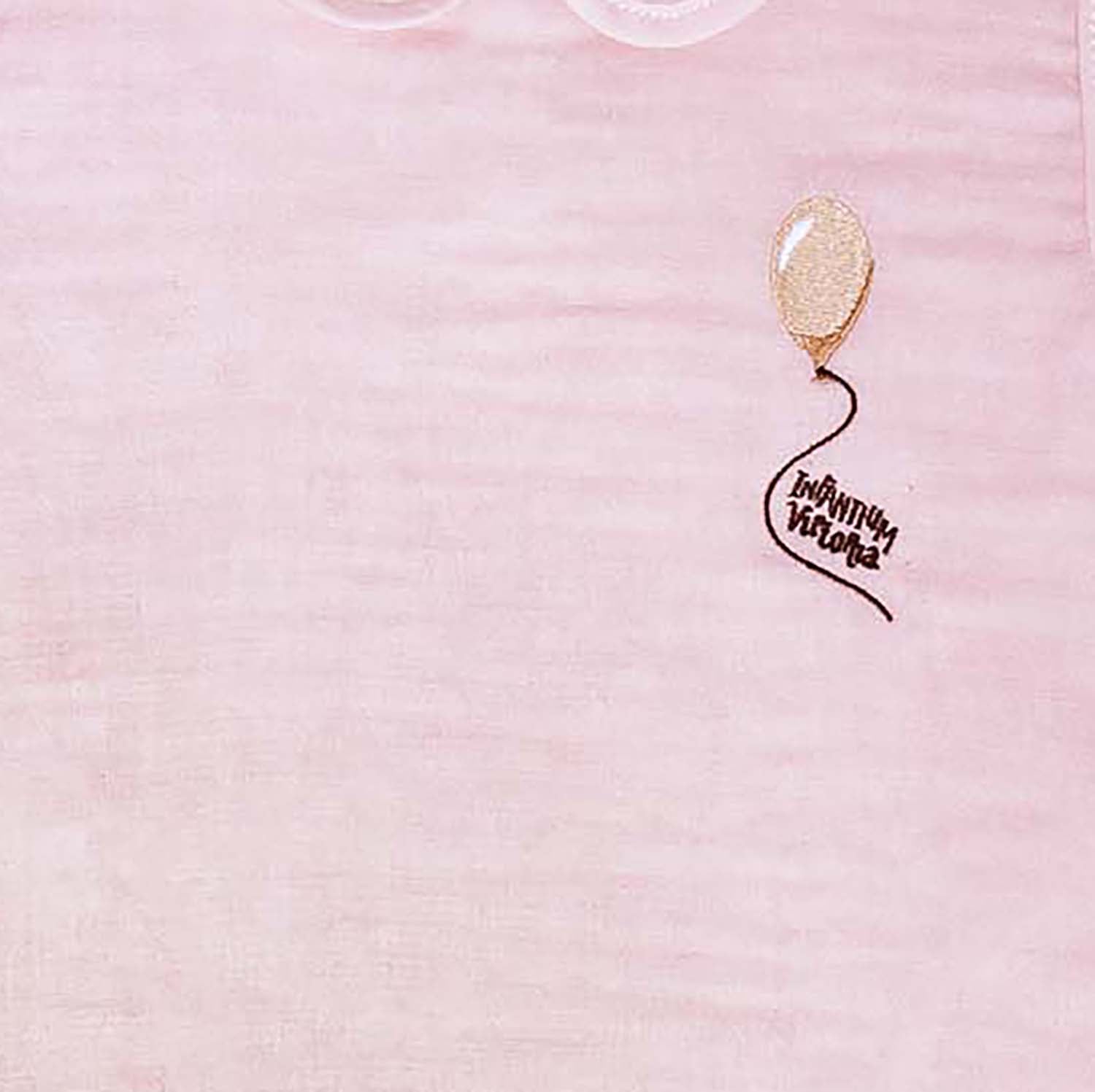 Pink Dress with Embroidery for Babies-1