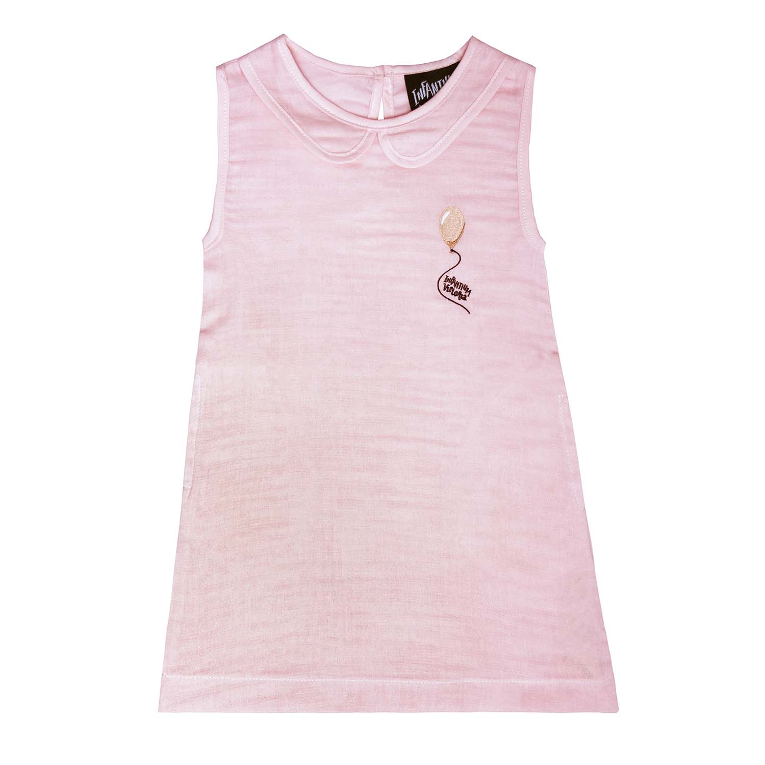 Pink Dress with Embroidery for Babies-0