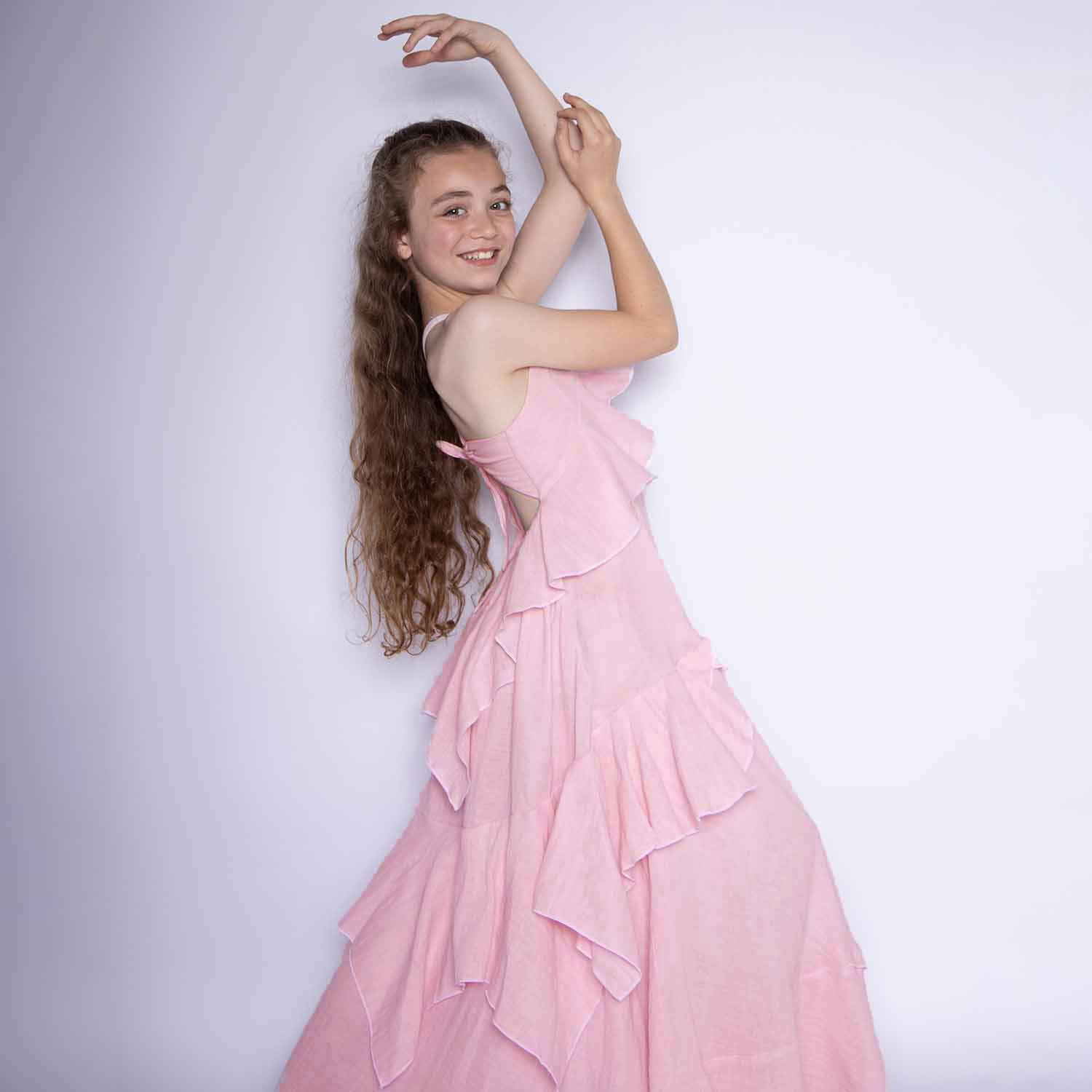 Light Pink Flower Girls Dress-1